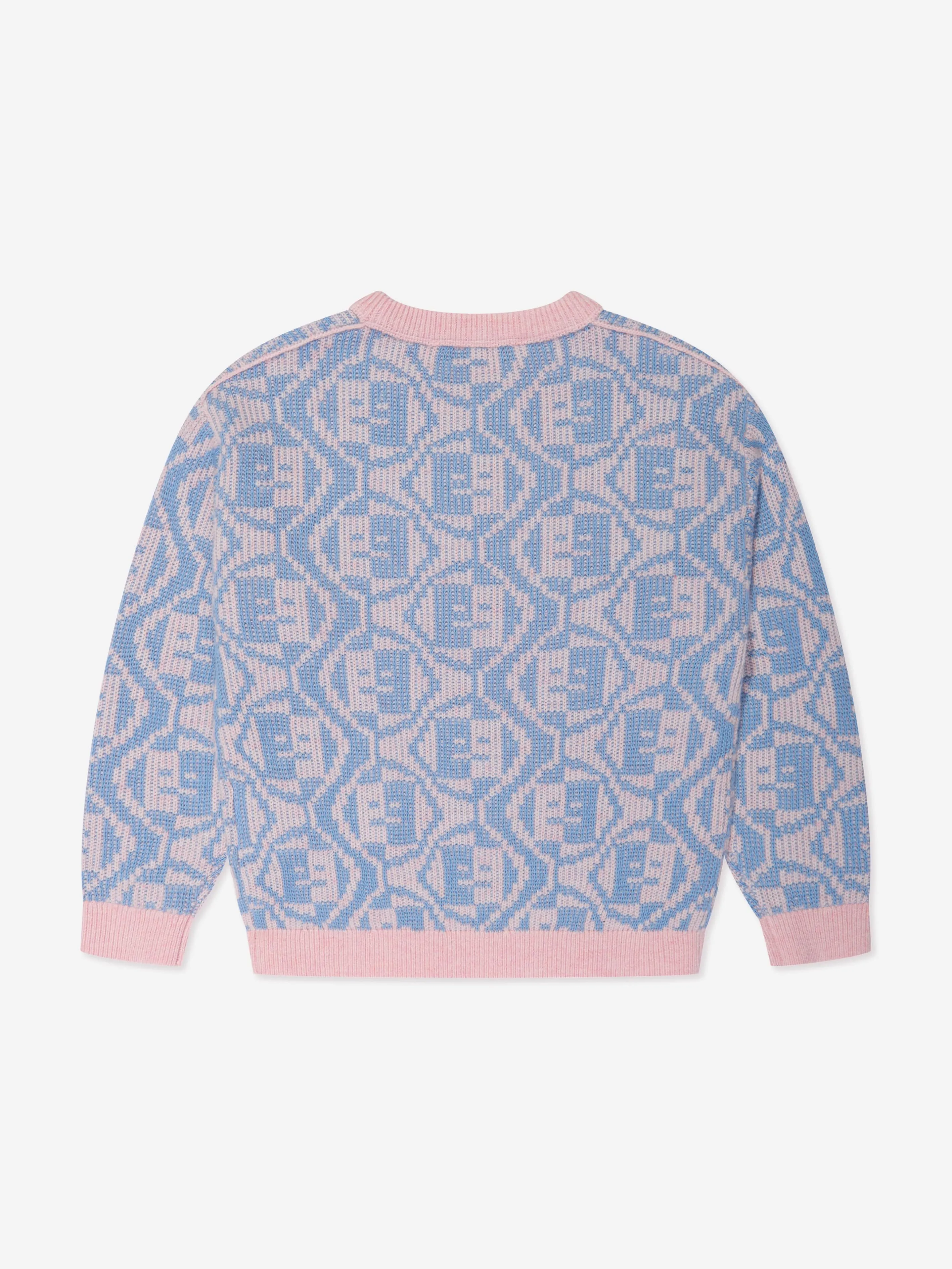 Acne Studios Kinder Woll-Gesichtspullover in Mehrfarben
