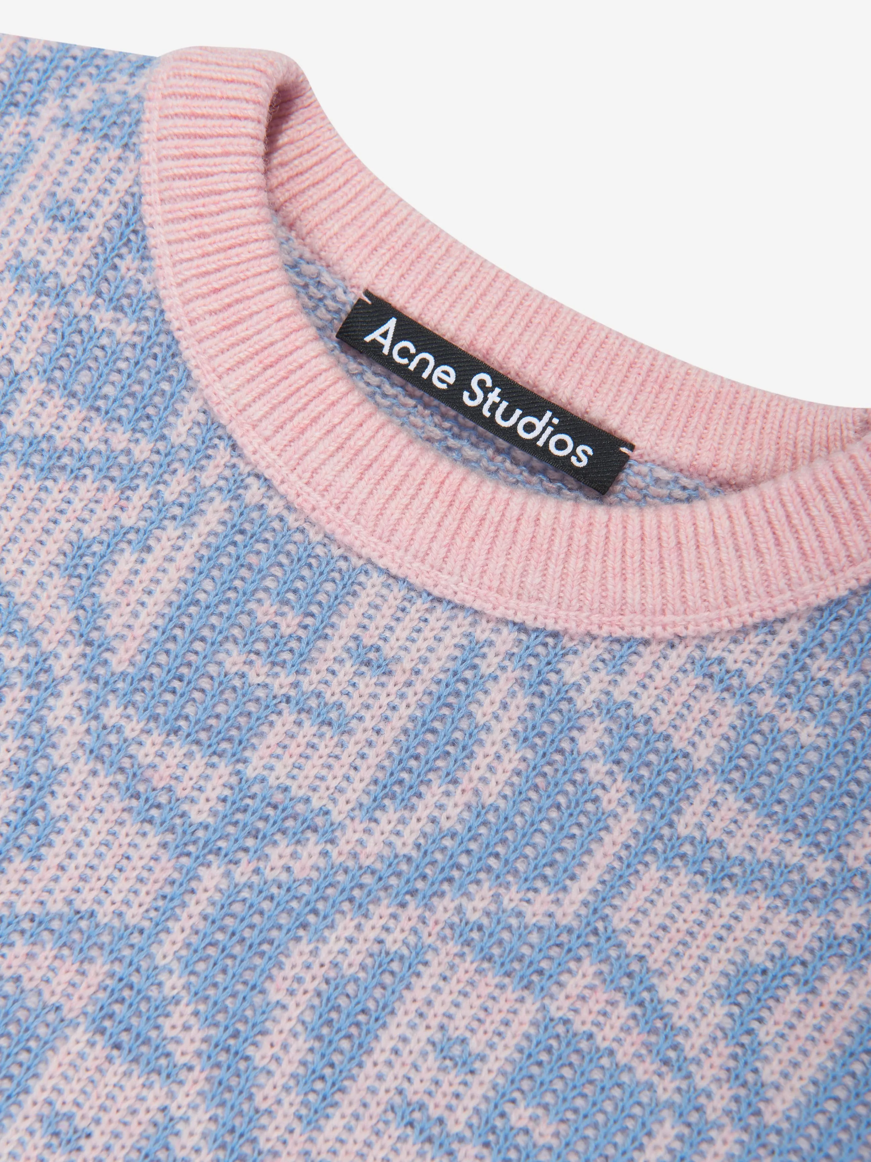 Acne Studios Kinder Woll-Gesichtspullover in Mehrfarben