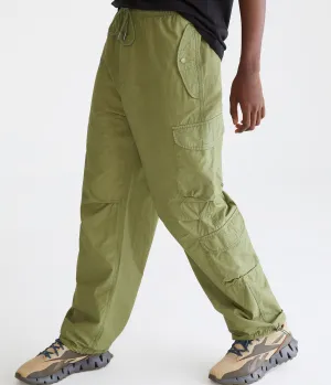Aeropostale Herren Cargo Fallschirmhose - Grün - Größe M - Baumwolle - Teen Mode & Bekleidung Everglade Olive Aeropostale