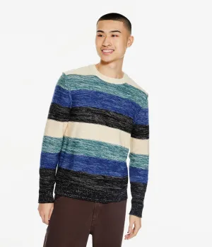 Aeropostale Herren Space-Dye Streifen Pullover - Blau - Größe S - Baumwolle - Teen Mode & Kleidung Meeresblau Aeropostale