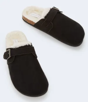 Aeropostale Damen Kunstleder Clog - Größe 8 - Pelz - Teen Mode & Bekleidung Schwarz Aeropostale