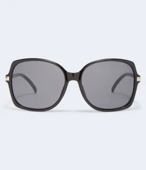 Aeropostale Damen Übergroße Quadratische Sonnenbrille - Größe Einheitsgröße - Kunststoff - Teen Mode & Bekleidung Schwarz Aeropostale