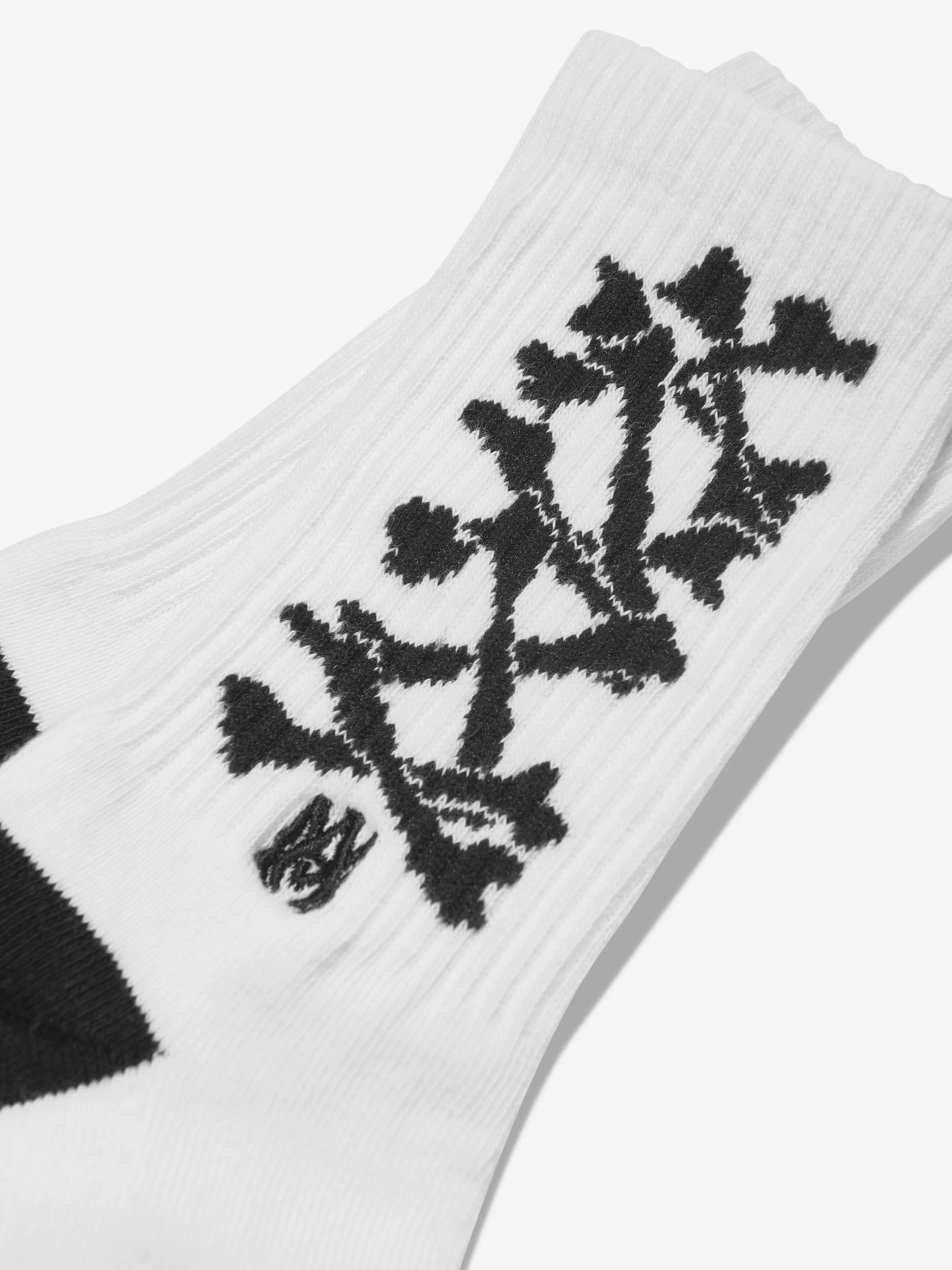 Amiri Kids Bones Gestapelte Socken in Weiß