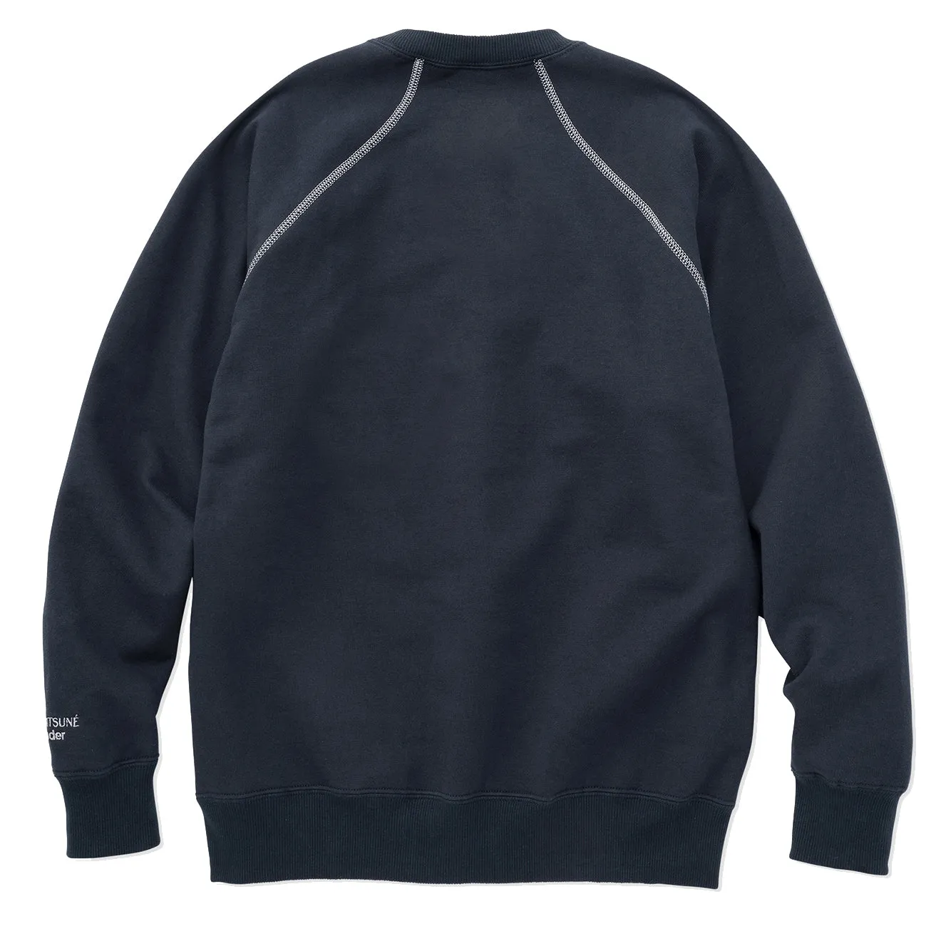 And Wander x Maison Kitsune Baumwoll-Sweatshirt Marine