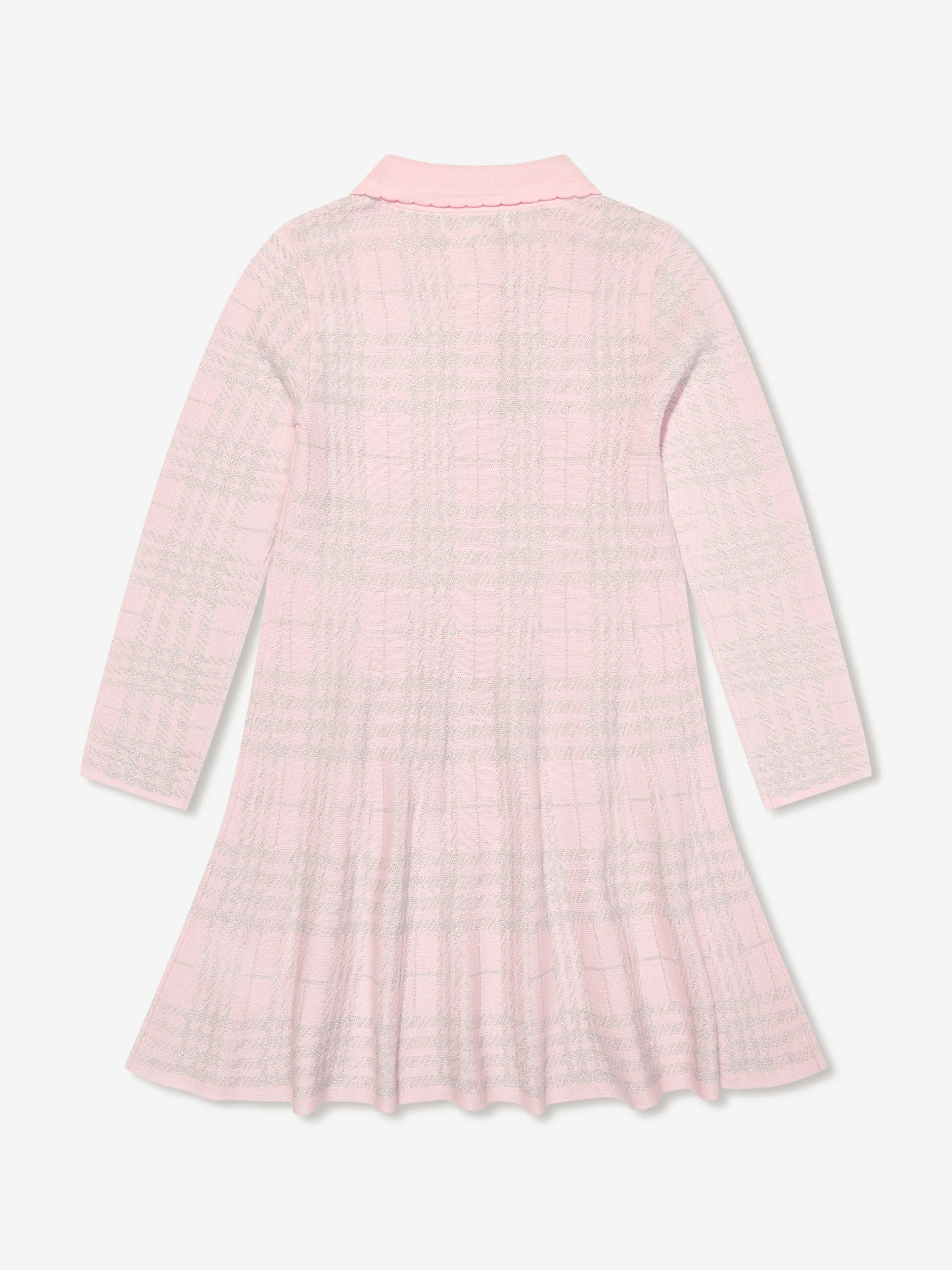Angels Face Girls Amina Check Strickkleid in Rosa