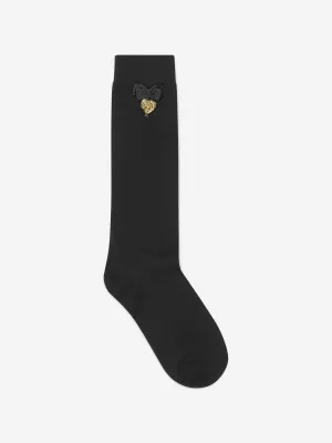 Engelsgesicht Mädchen Charme Socken in Schwarz
