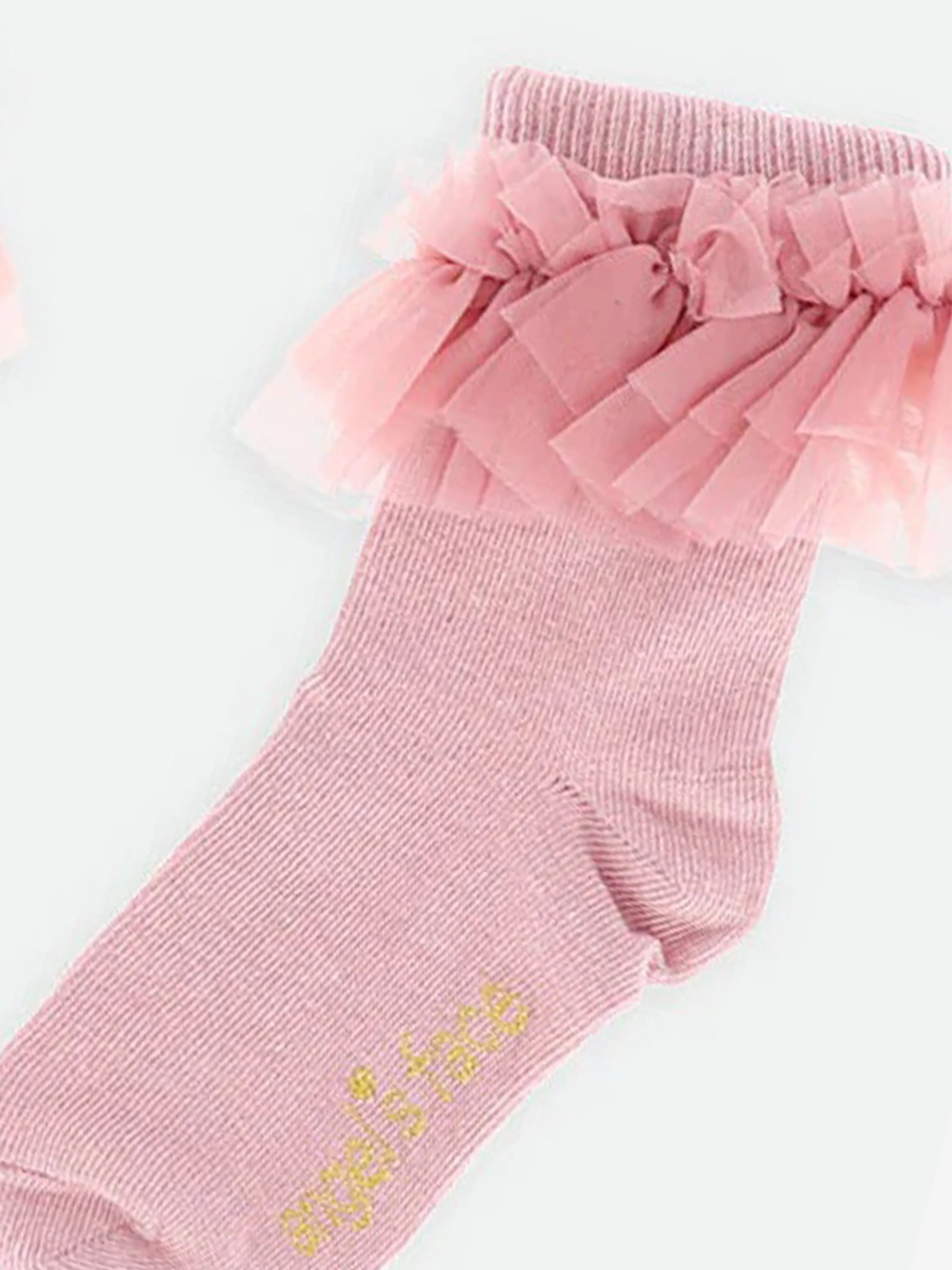 Engelsgesicht Mädchen Rüschen Socken in Rosa