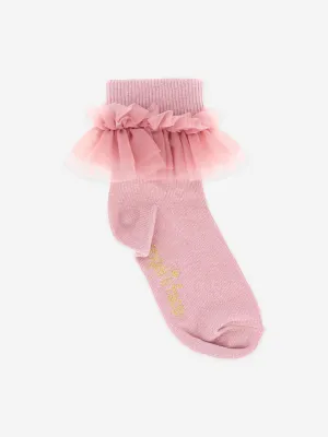 Engelsgesicht Mädchen Rüschen Socken in Rosa