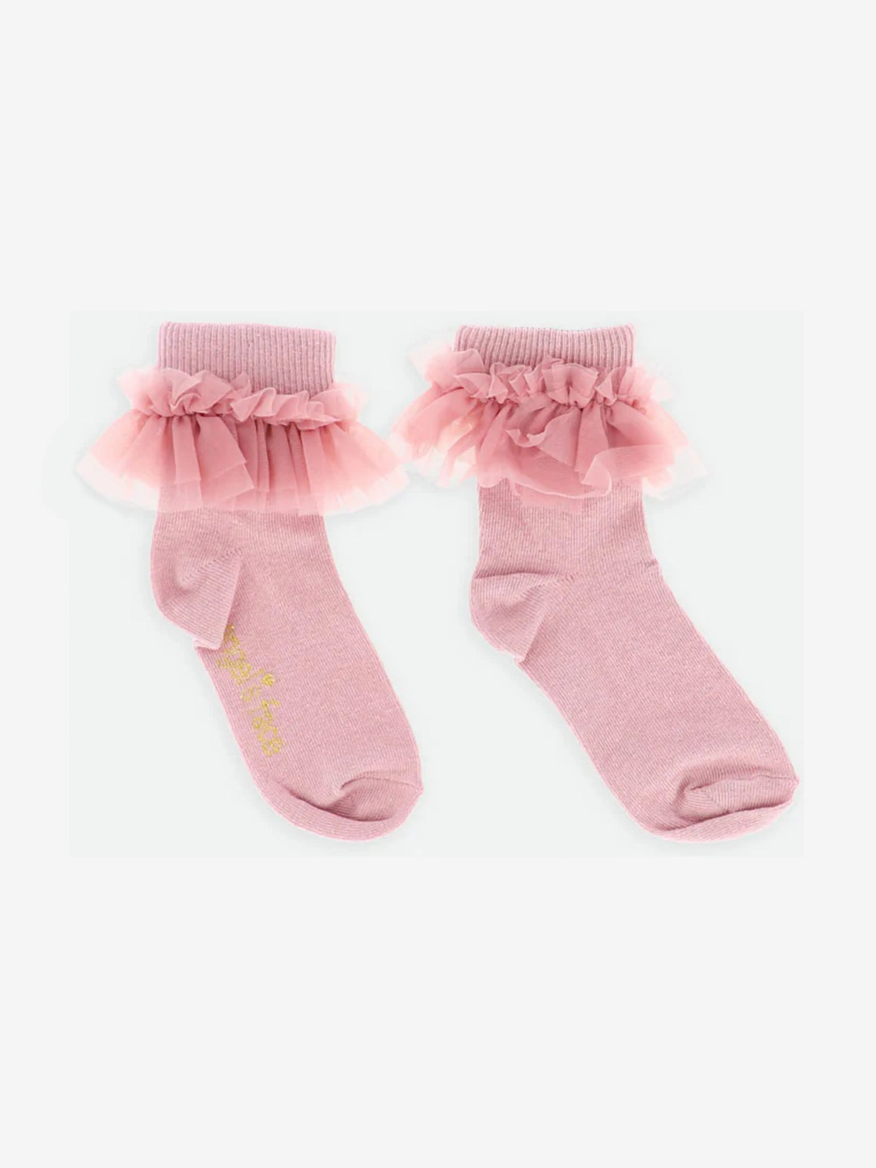Engelsgesicht Mädchen Rüschen Socken in Rosa