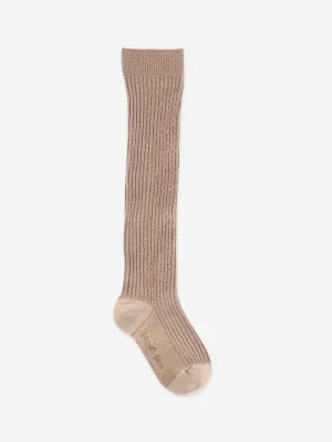 Engelsgesicht Mädchen Lucy Glitzer Socken in Beige