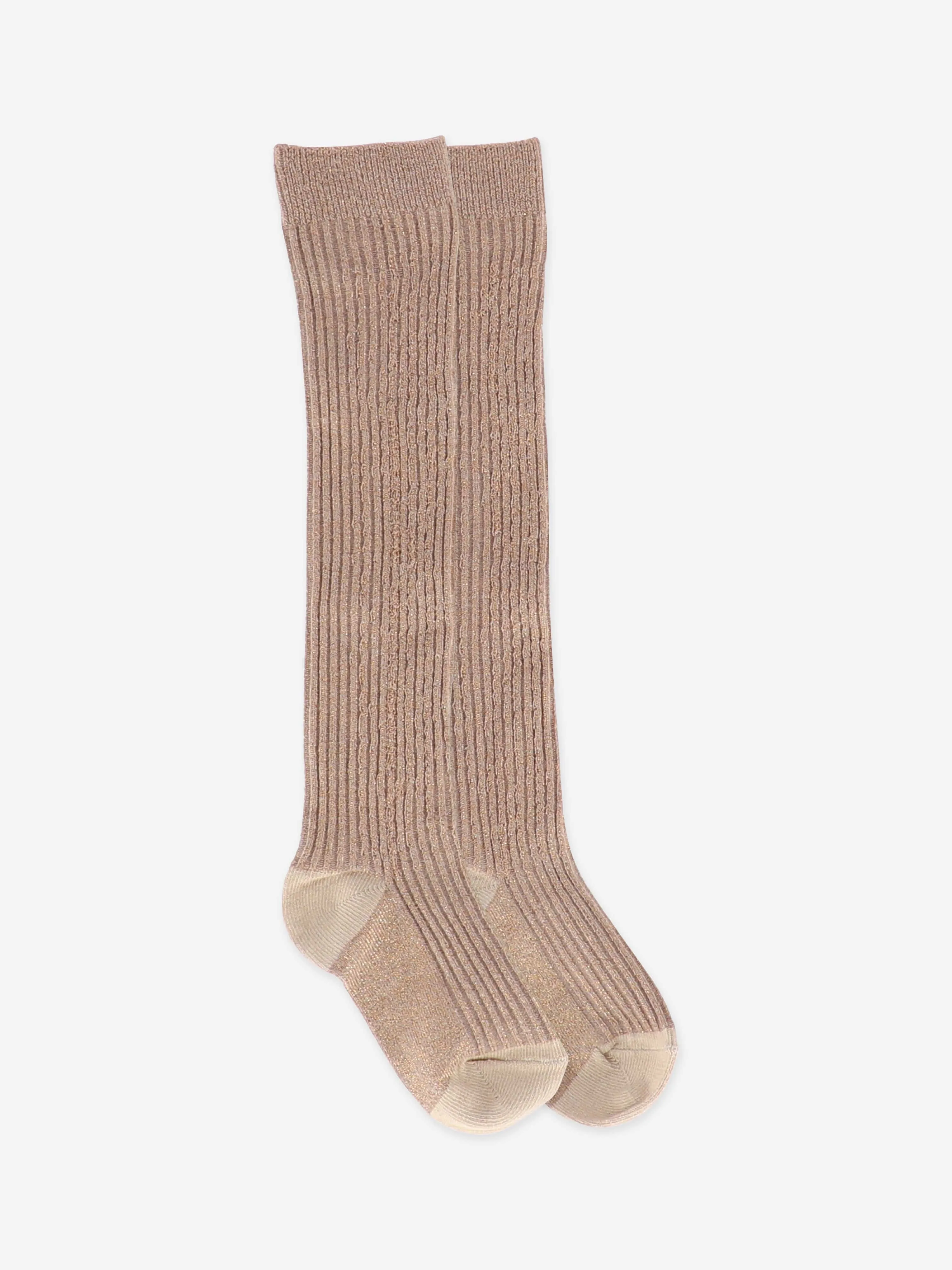 Engelsgesicht Mädchen Lucy Glitzer Socken in Beige