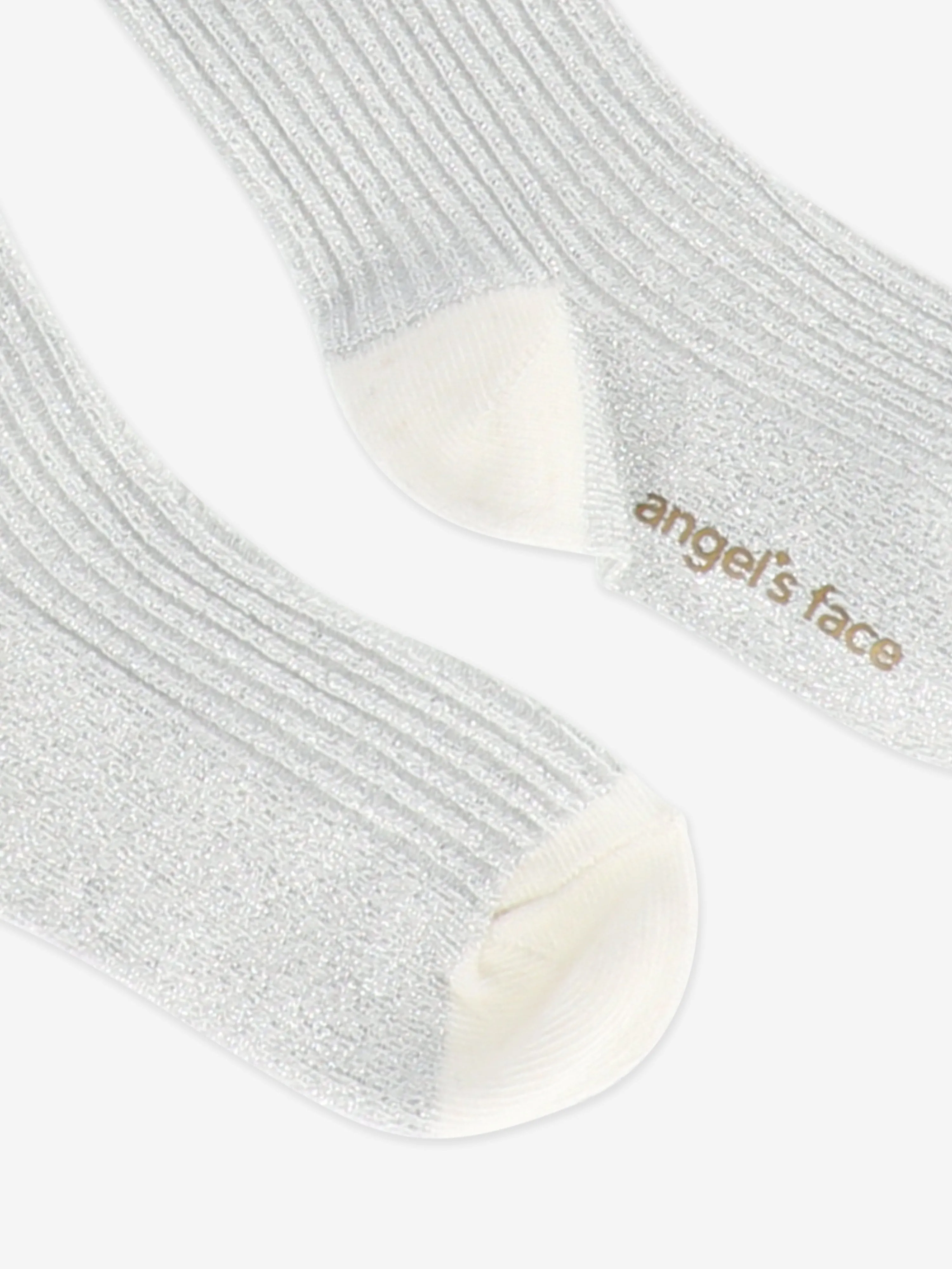Engelsgesicht Mädchen Lucy Glitzer Socken in Weiß