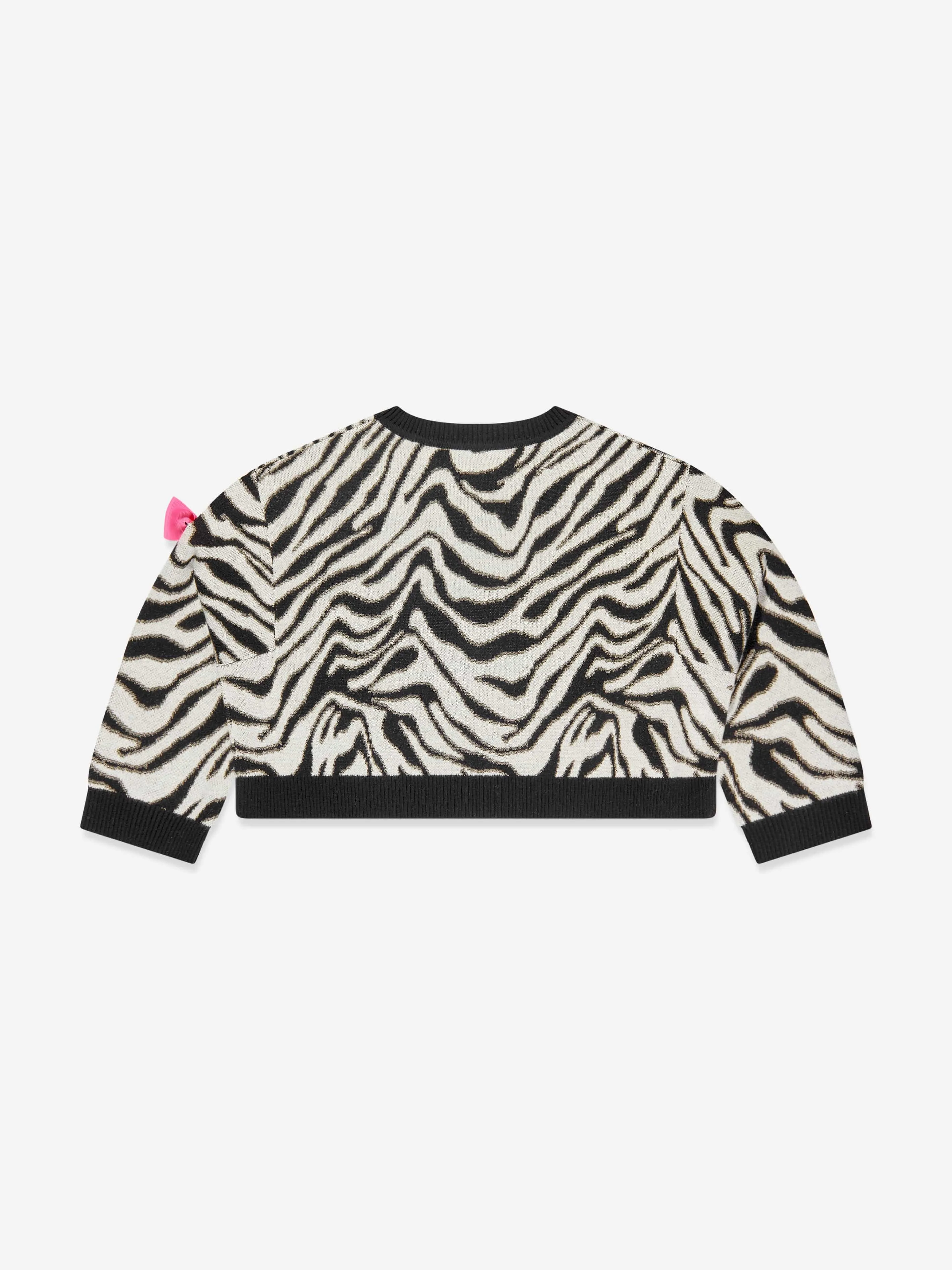 Angels Face Mädchen Roberta Cropped Zebra Pullover Weiß