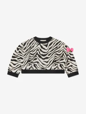 Angels Face Mädchen Roberta Cropped Zebra Pullover Weiß
