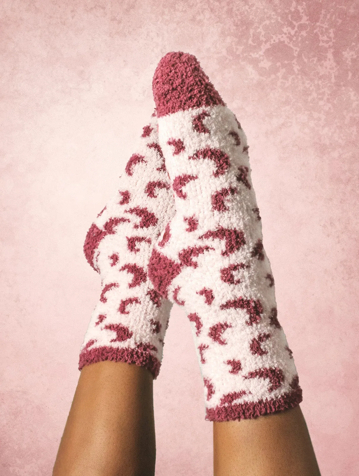 Aromasoles Ätherisches Öl Infundierte Warme Gemütliche Hausschuhe Socken, 3er Pack, Rose