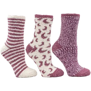 Aromasoles Ätherisches Öl Infundierte Warme Gemütliche Hausschuhe Socken, 3er Pack, Rose