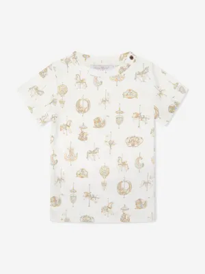 Atelier Choux Baby Karussell T-Shirt in Weiß