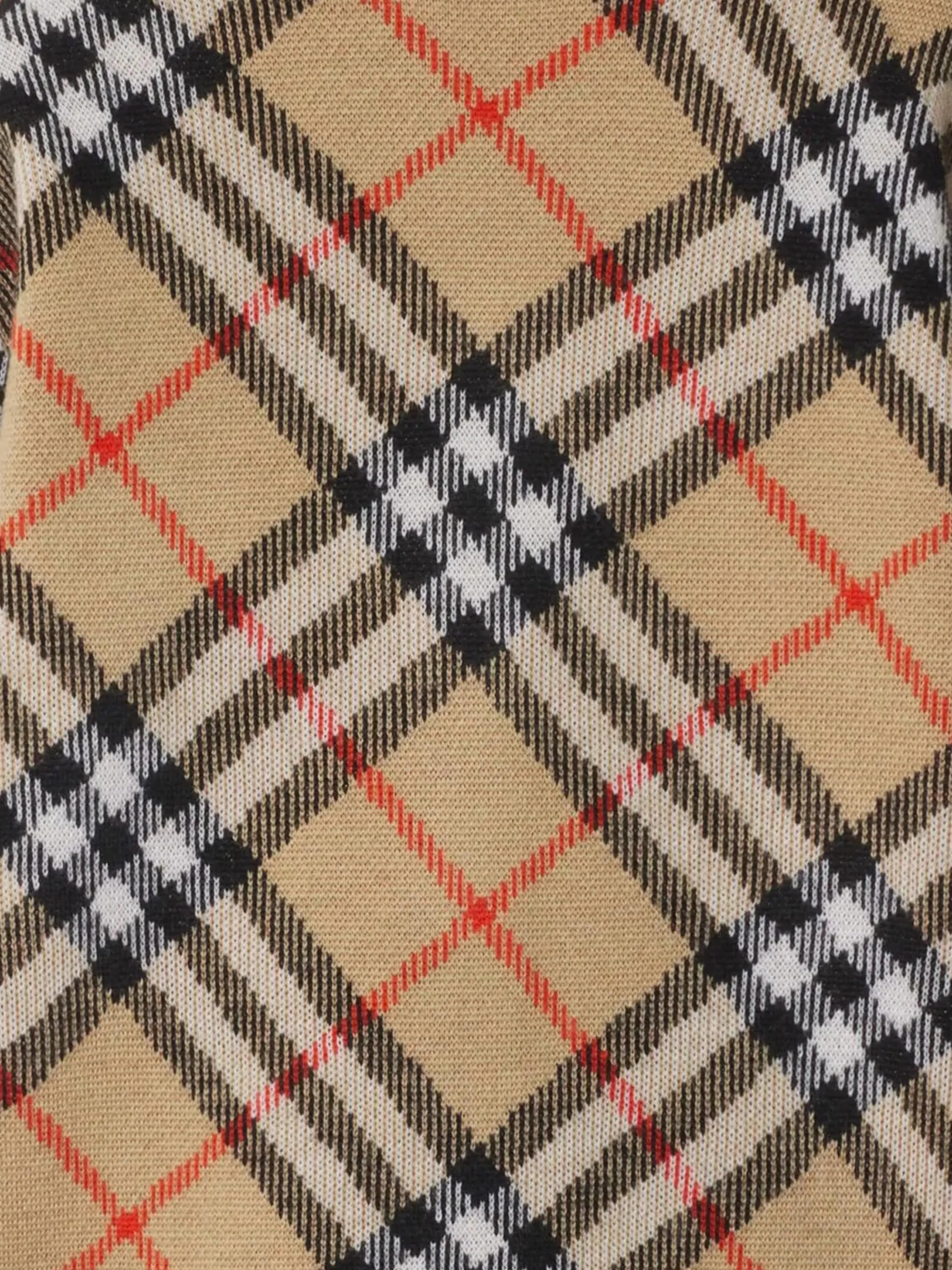 Baby Check Wollcardigan in Beige