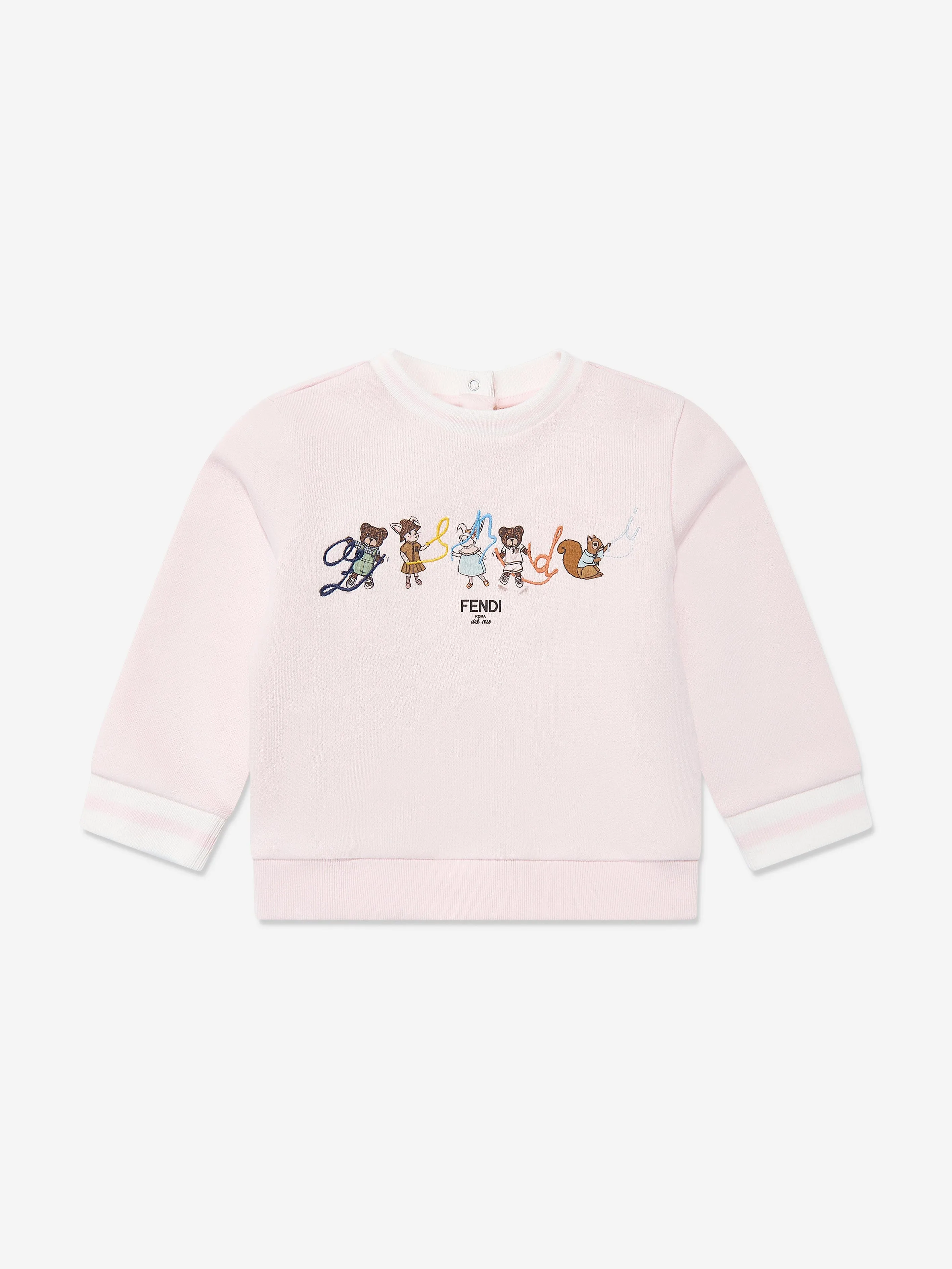 Rosa Sweatshirt mit Tiermotiv-Logo für Babygirls
