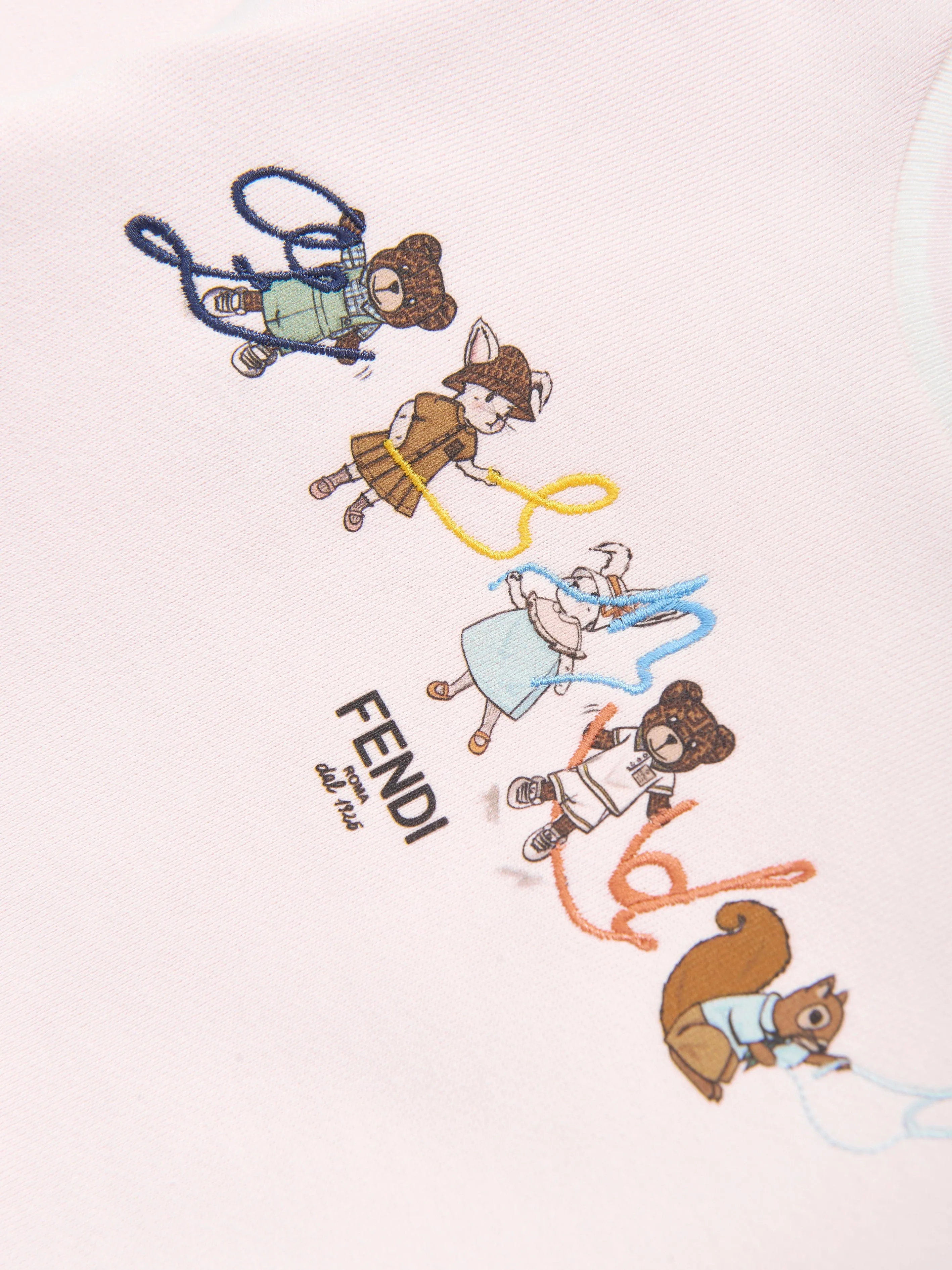 Rosa Sweatshirt mit Tiermotiv-Logo für Babygirls