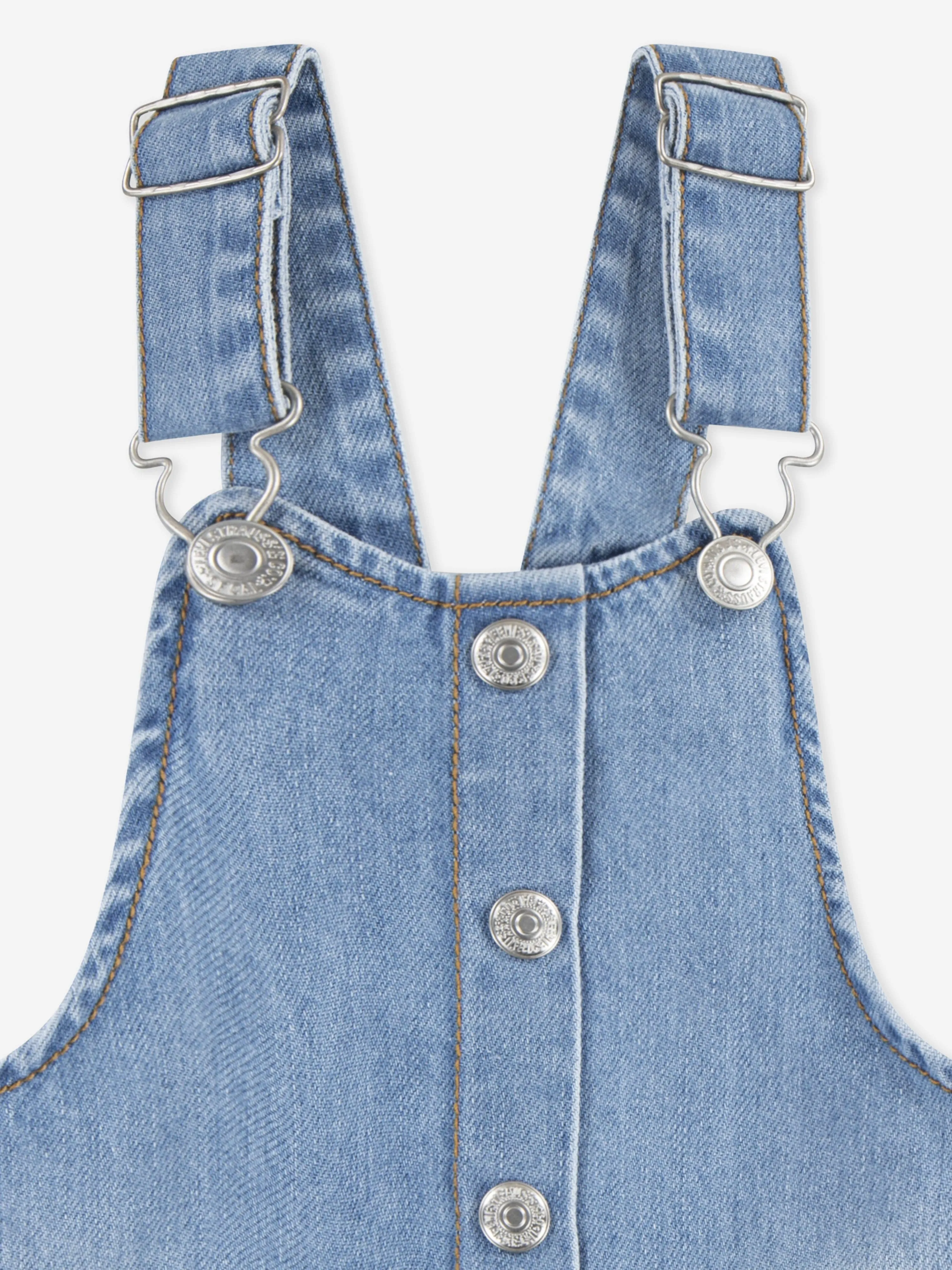 Blaue Cargo-Taschen-Latzhose für Mädchen