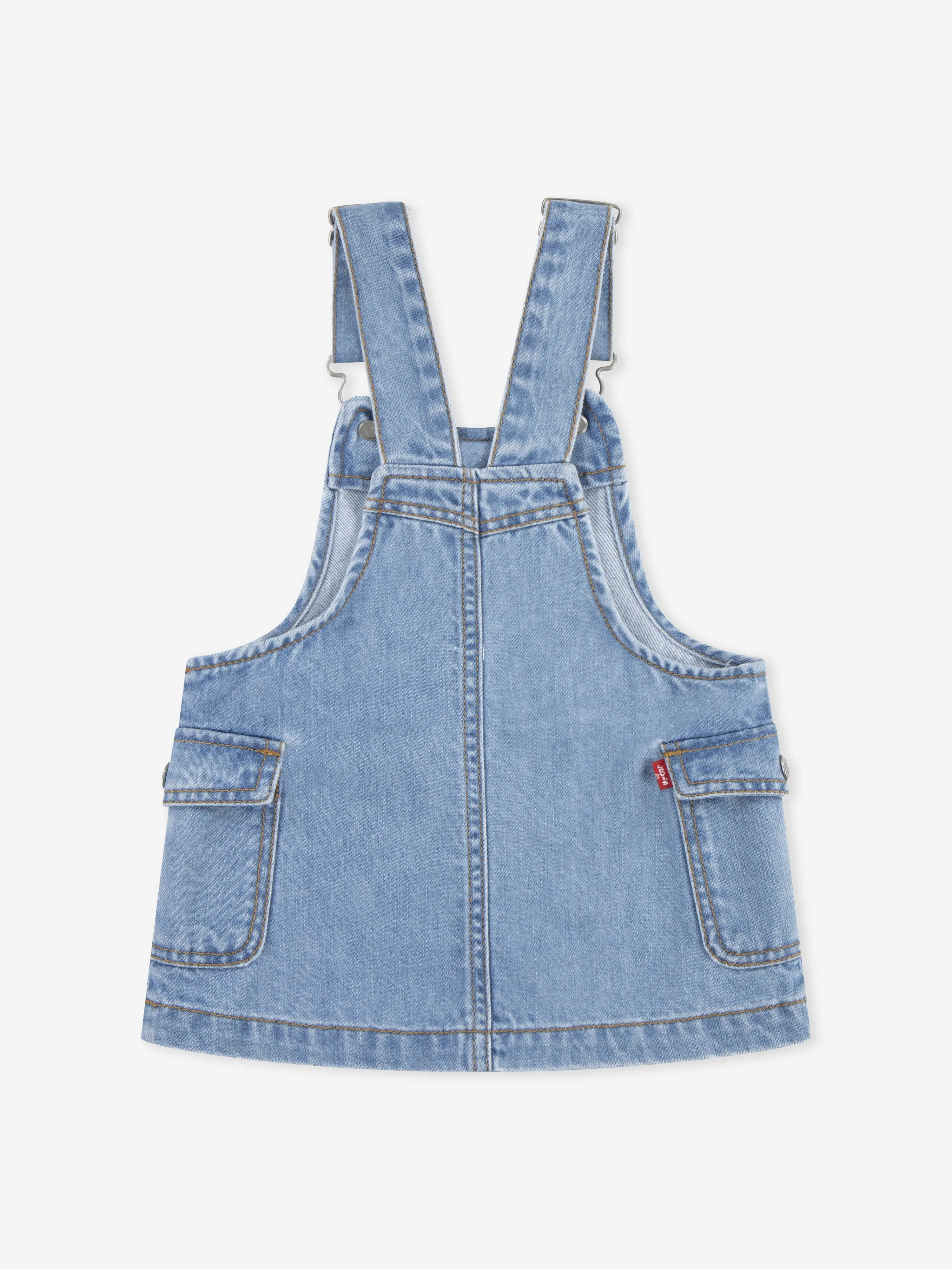 Blaue Cargo-Taschen-Latzhose für Mädchen