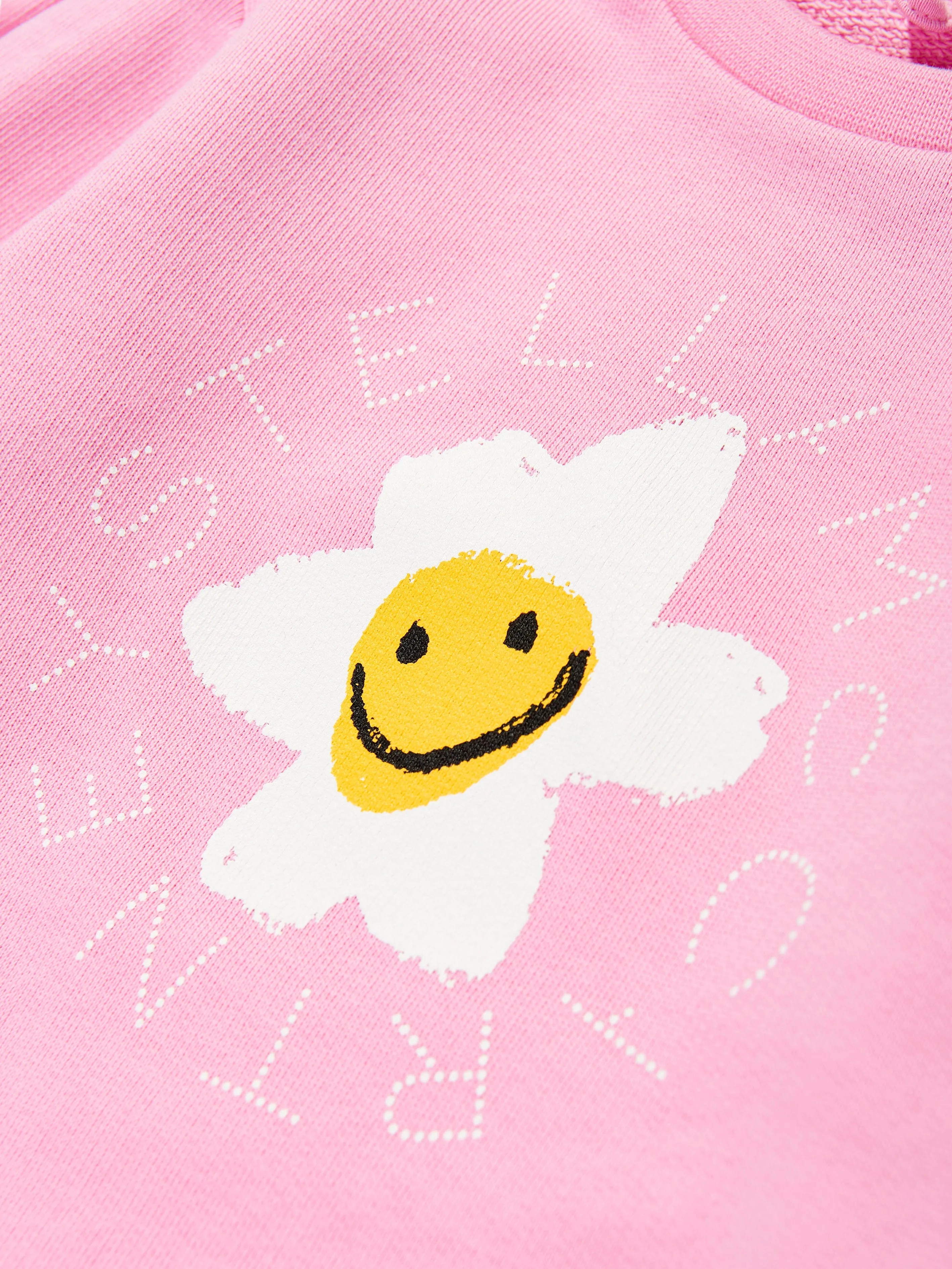 Rosa Sweatshirt mit Gänseblümchen-Logo für Babygirls