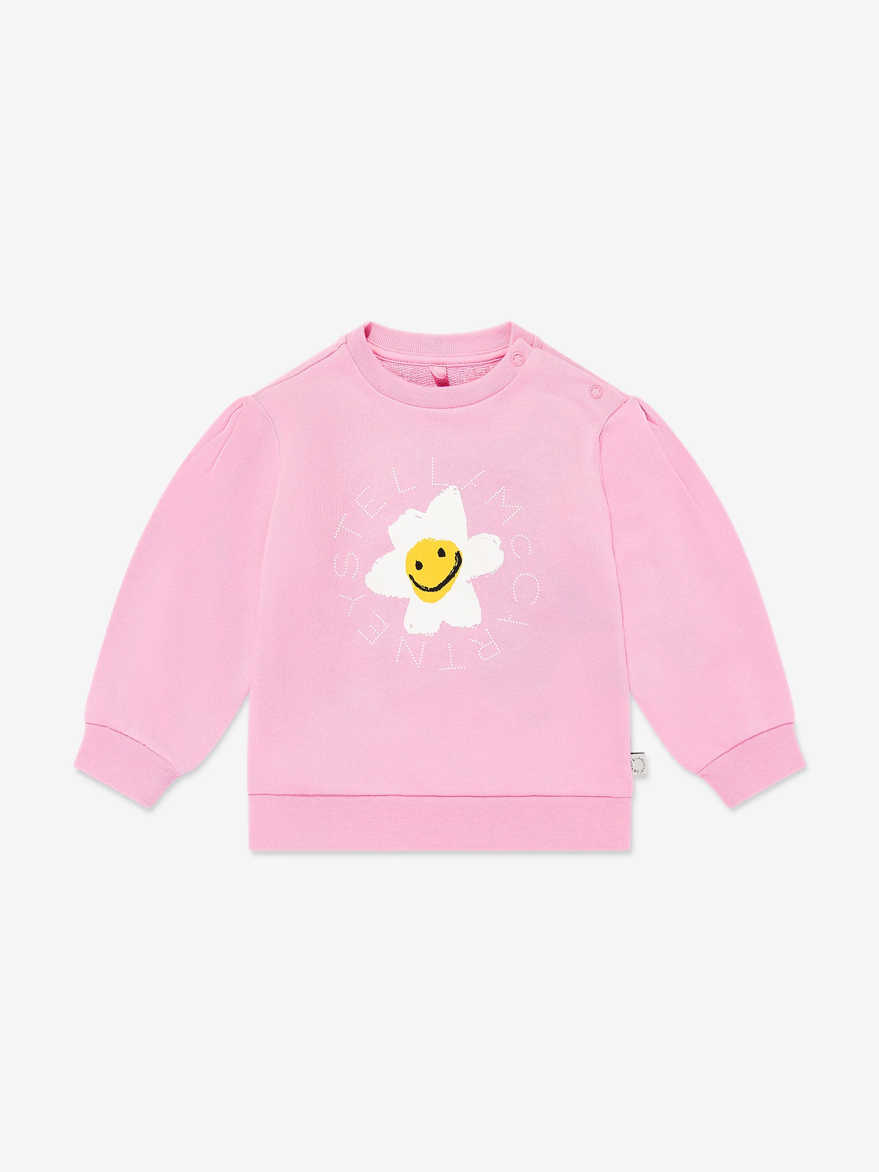 Rosa Sweatshirt mit Gänseblümchen-Logo für Babygirls