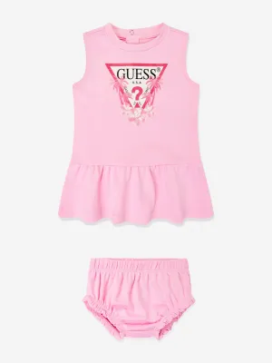 Rosa Kleid für Baby-Mädchen mit Schlüpfer
