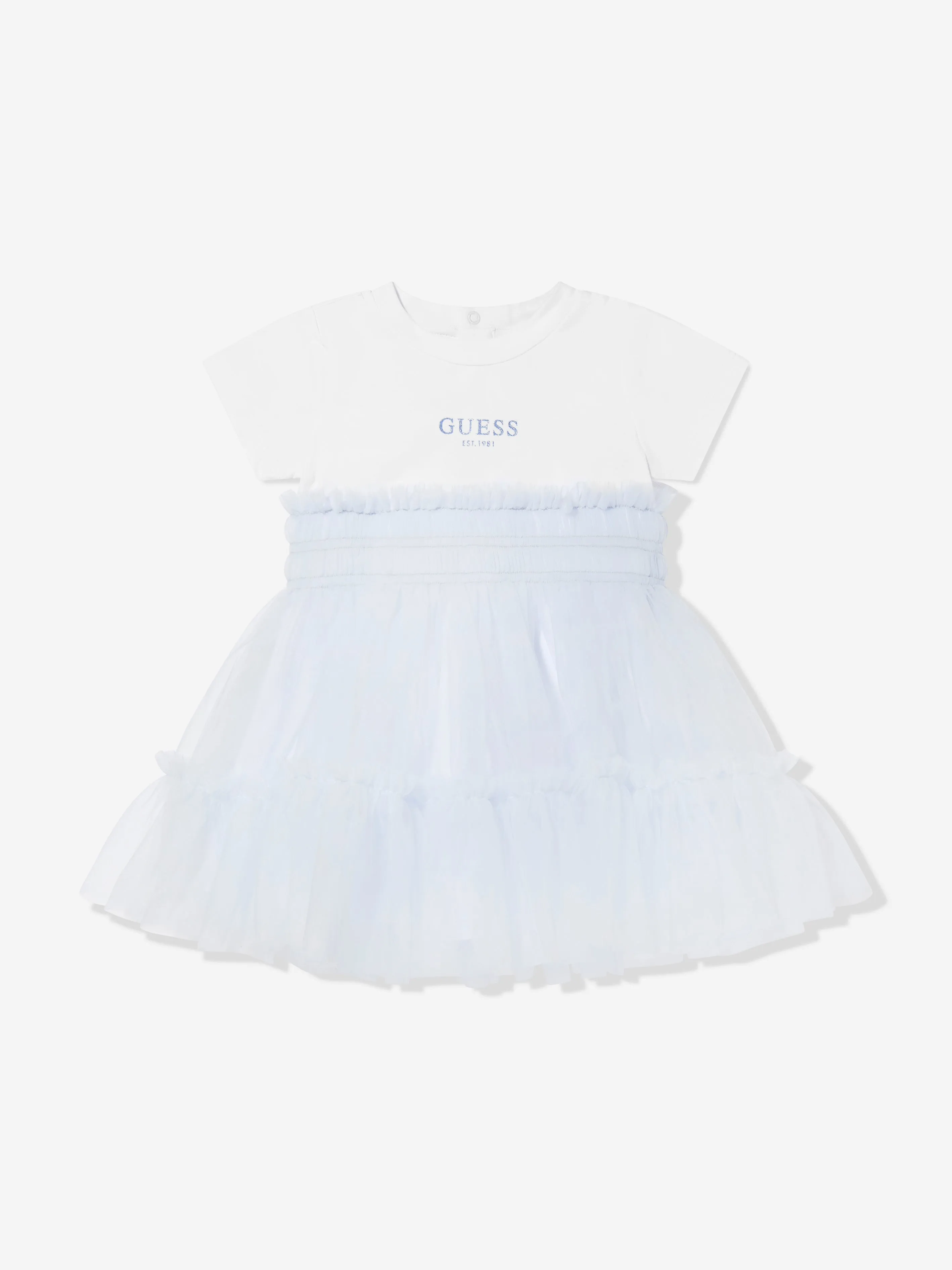 Baby-Mädchenkleid mit Schlüpfer in Weiß
