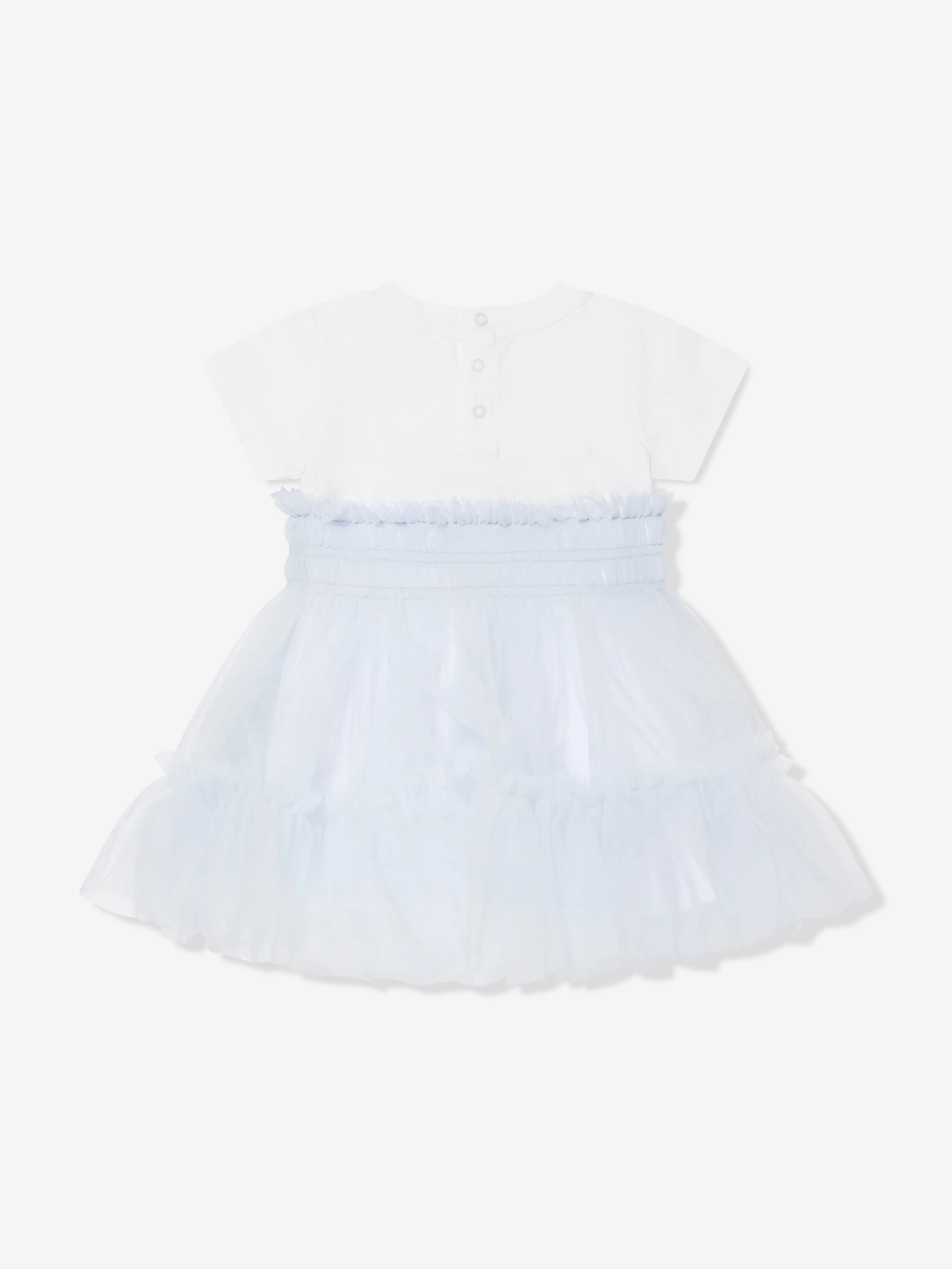 Baby-Mädchenkleid mit Schlüpfer in Weiß