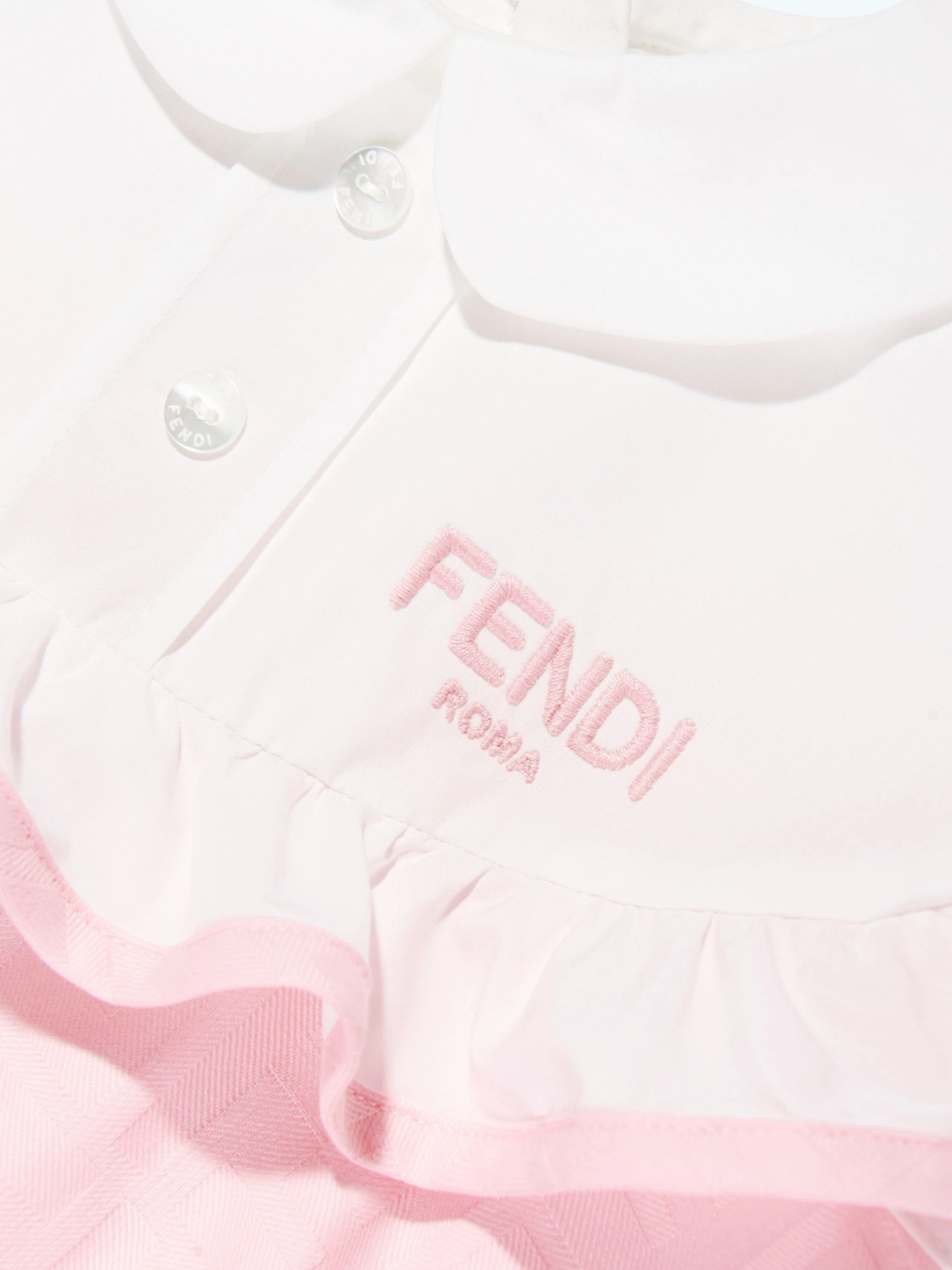 Baby Girls FF Jacquard Logo Kleid in Rosa