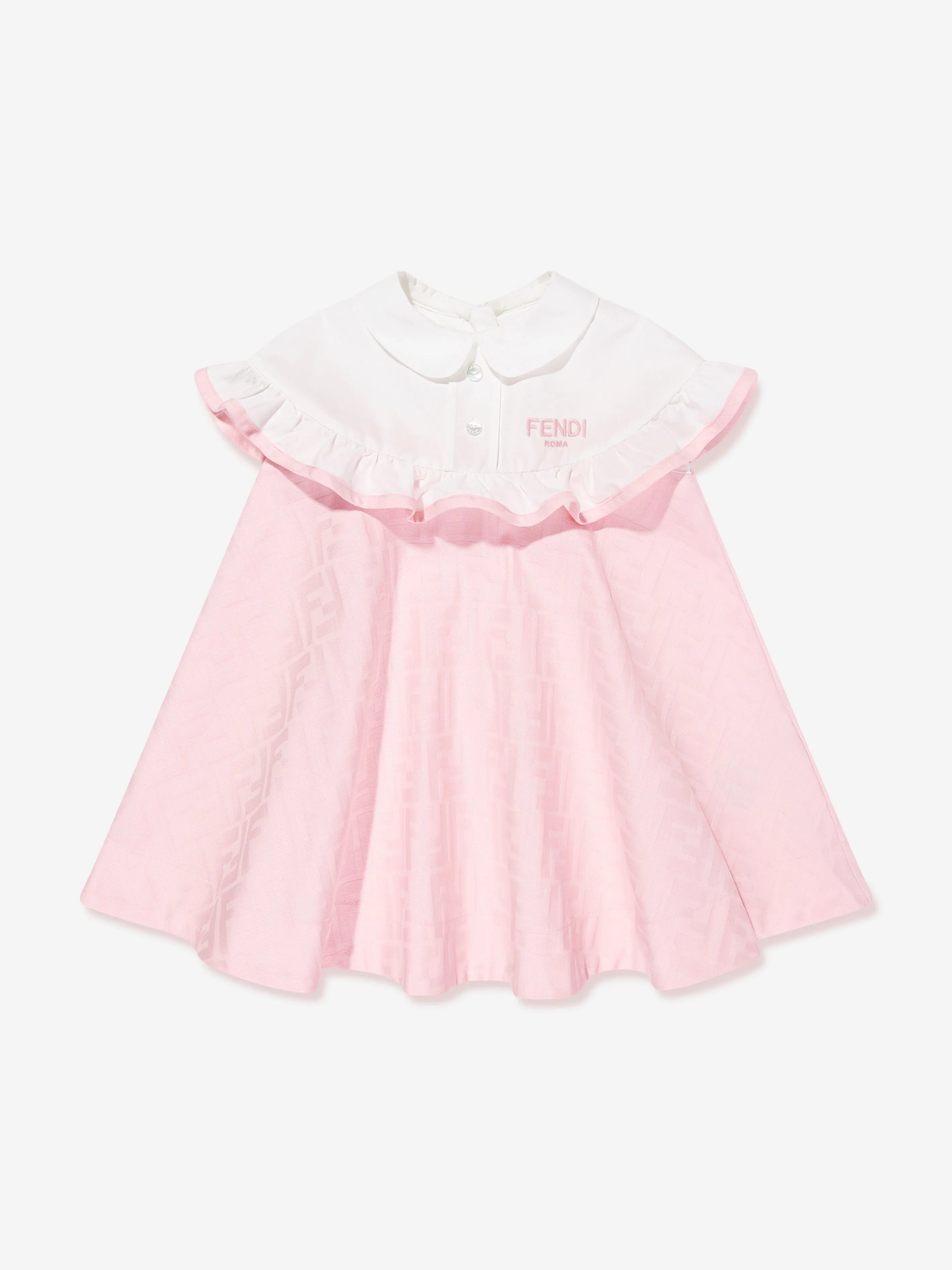 Baby Girls FF Jacquard Logo Kleid in Rosa