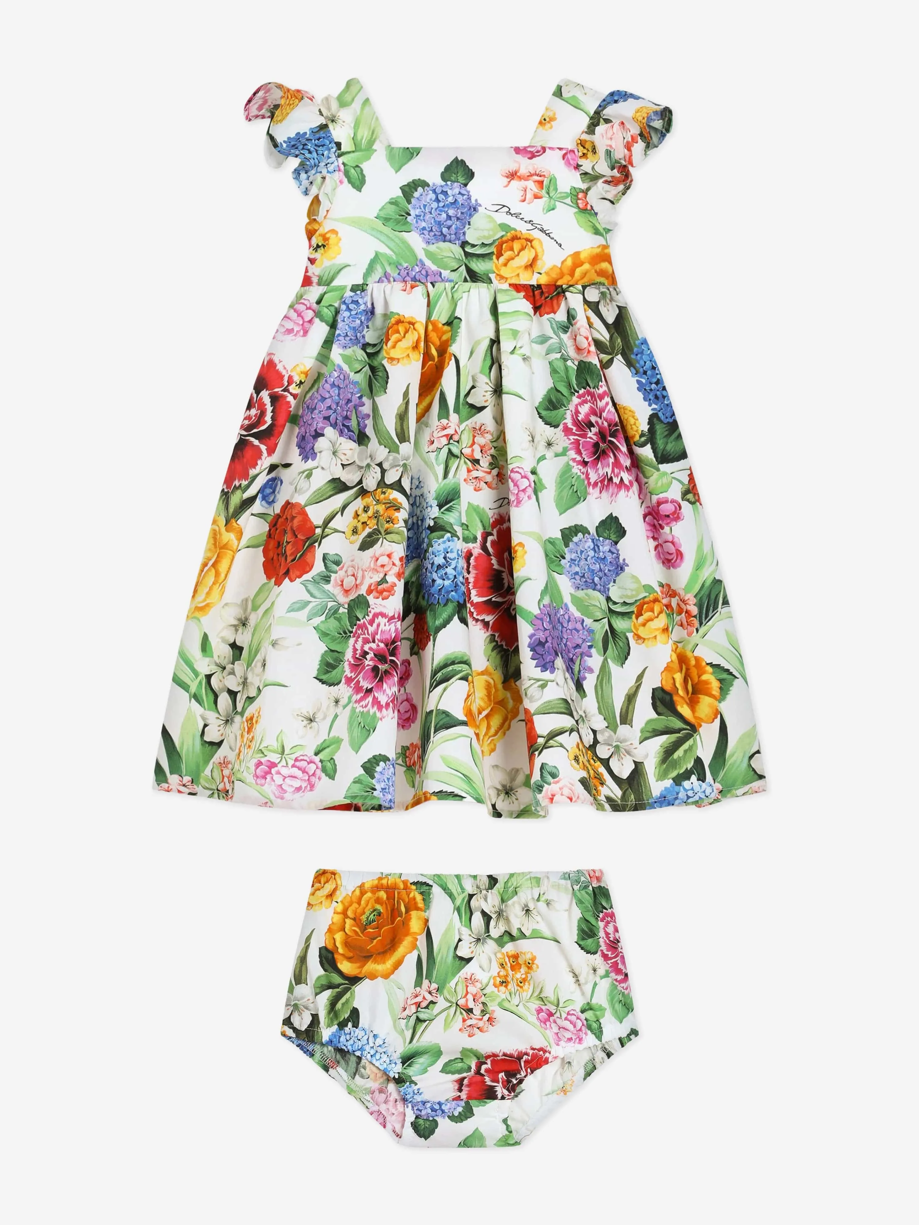 Baby Mädchen Blumenmuster Kleid in Mehrfarben