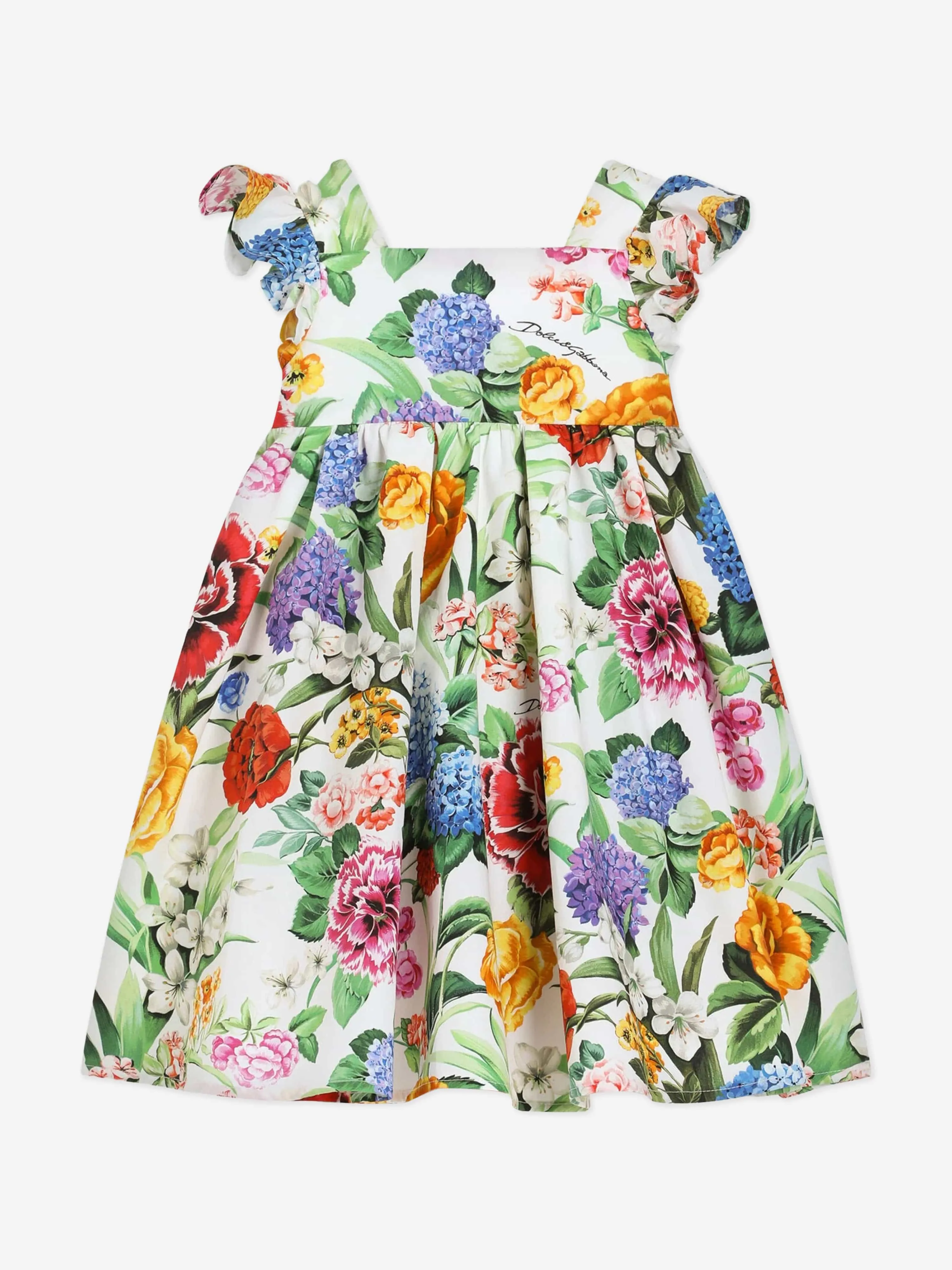 Baby Mädchen Blumenmuster Kleid in Mehrfarben