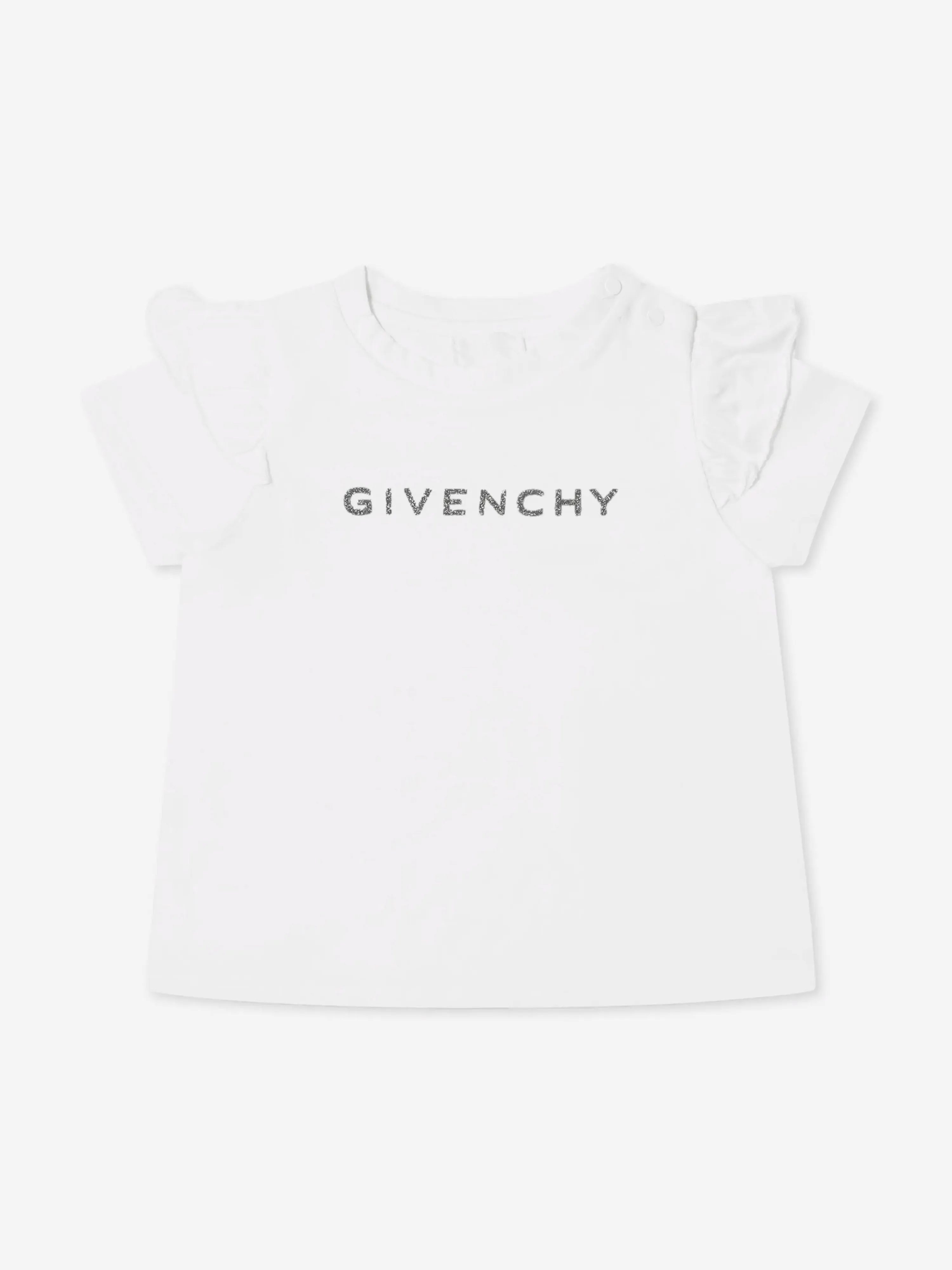 Baby Girls Glitzer Logo T-Shirt in Weiß
