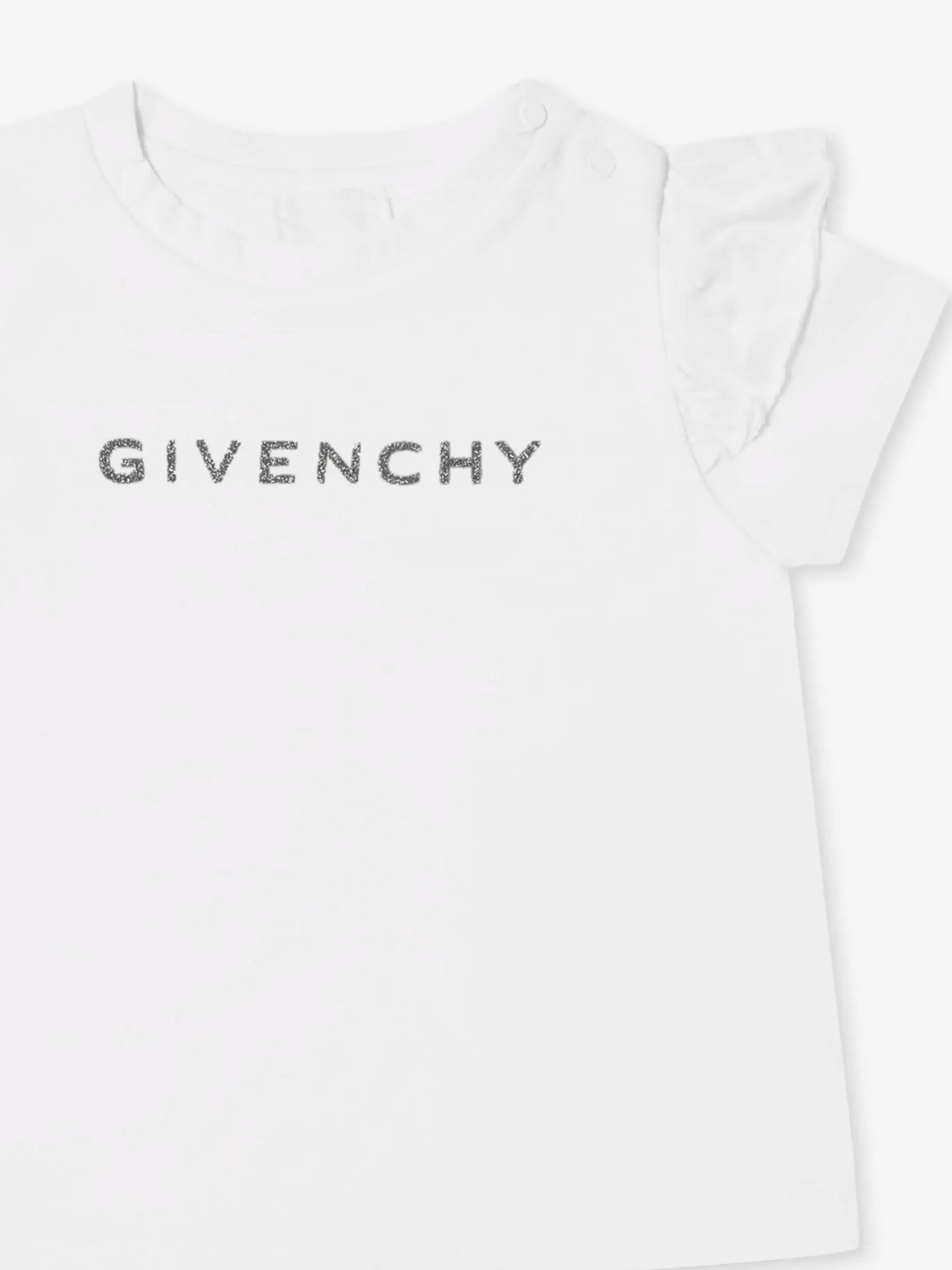 Baby Girls Glitzer Logo T-Shirt in Weiß