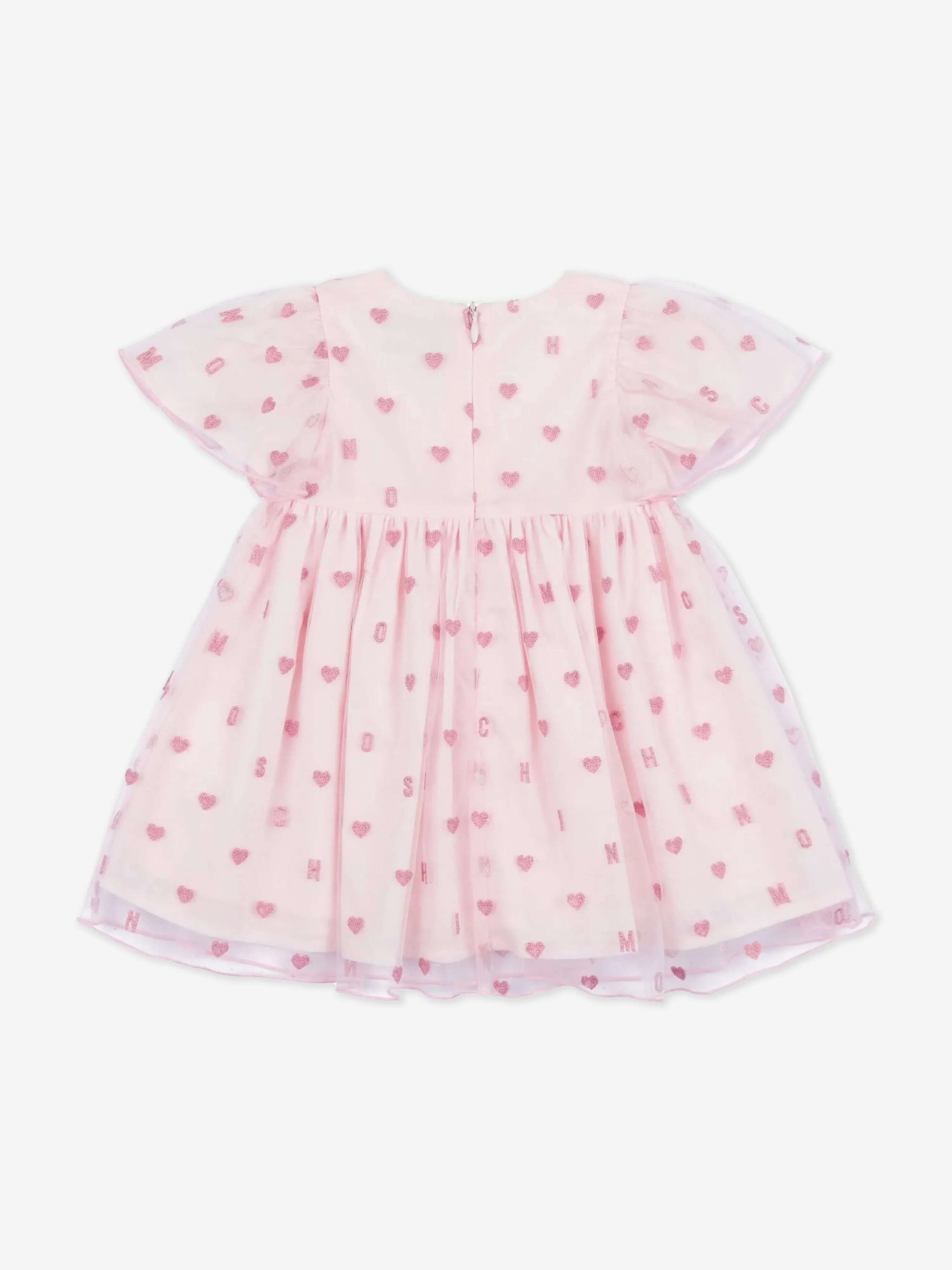 Baby Mädchen Herzen Kleid in Rosa
