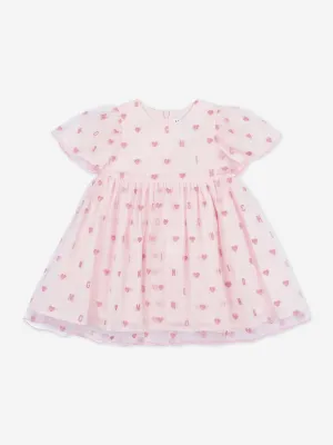 Baby Mädchen Herzen Kleid in Rosa