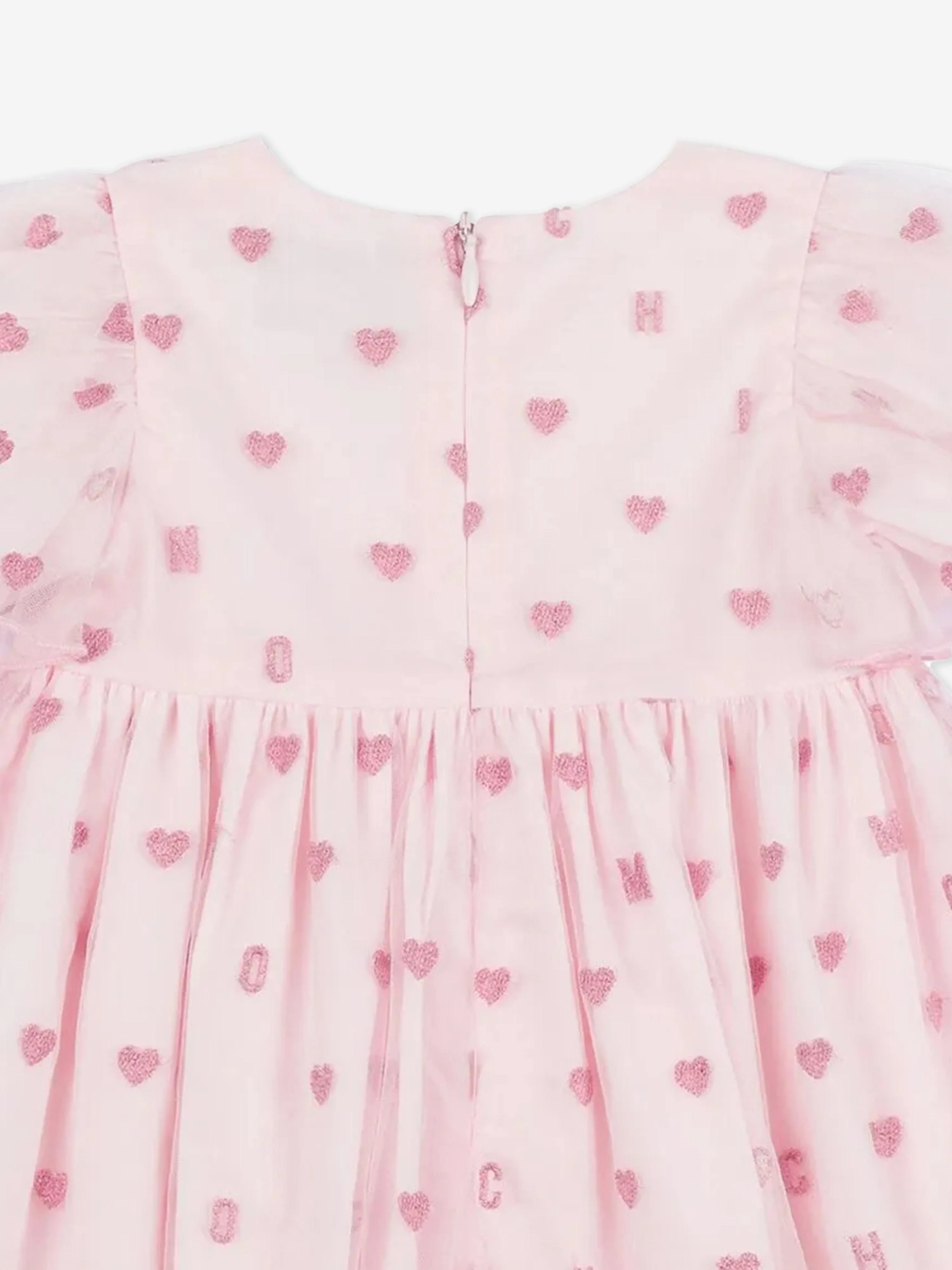 Baby Mädchen Herzen Kleid in Rosa