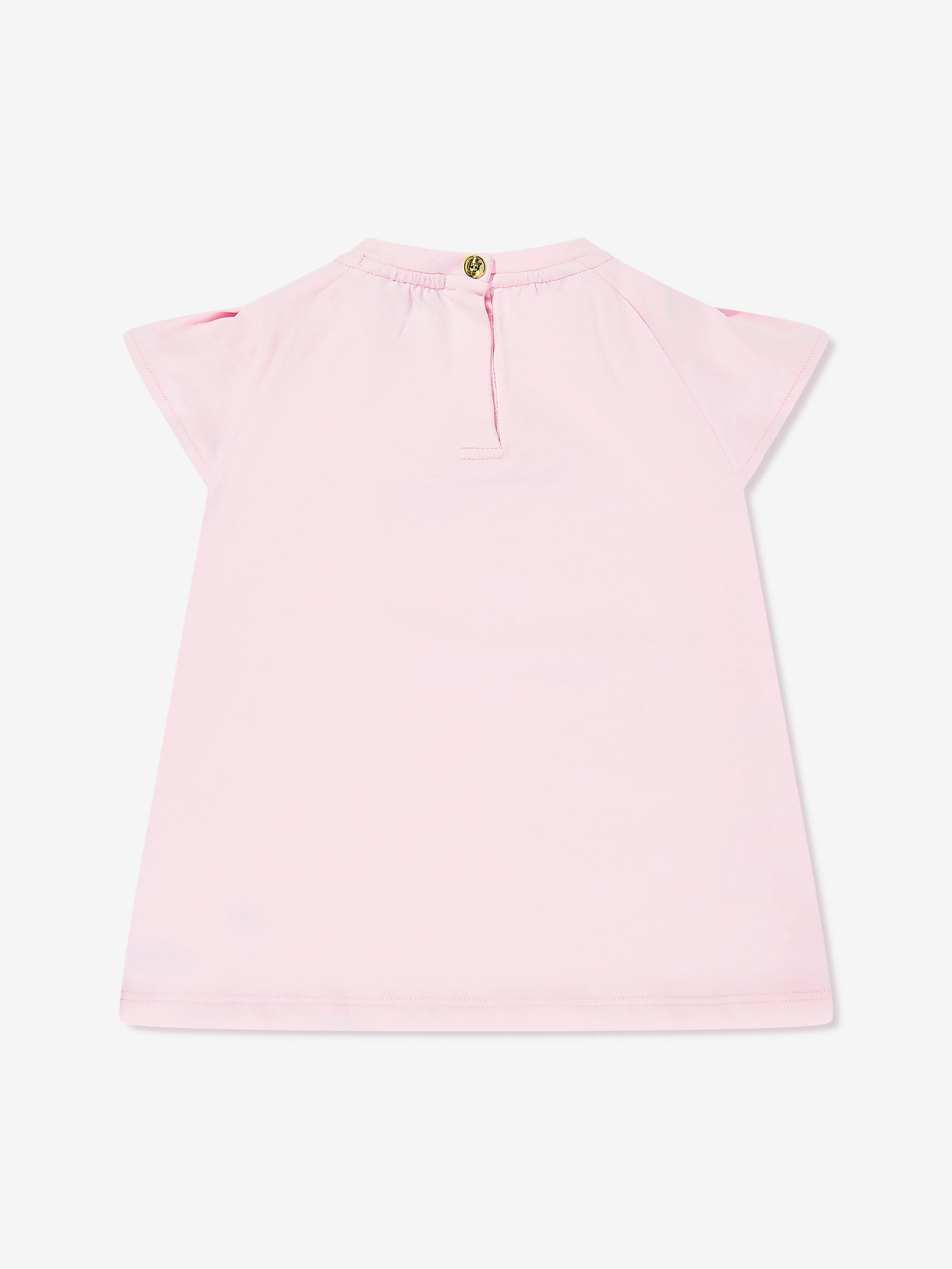 Rosa Kleid mit Logo-Print für Baby-Mädchen