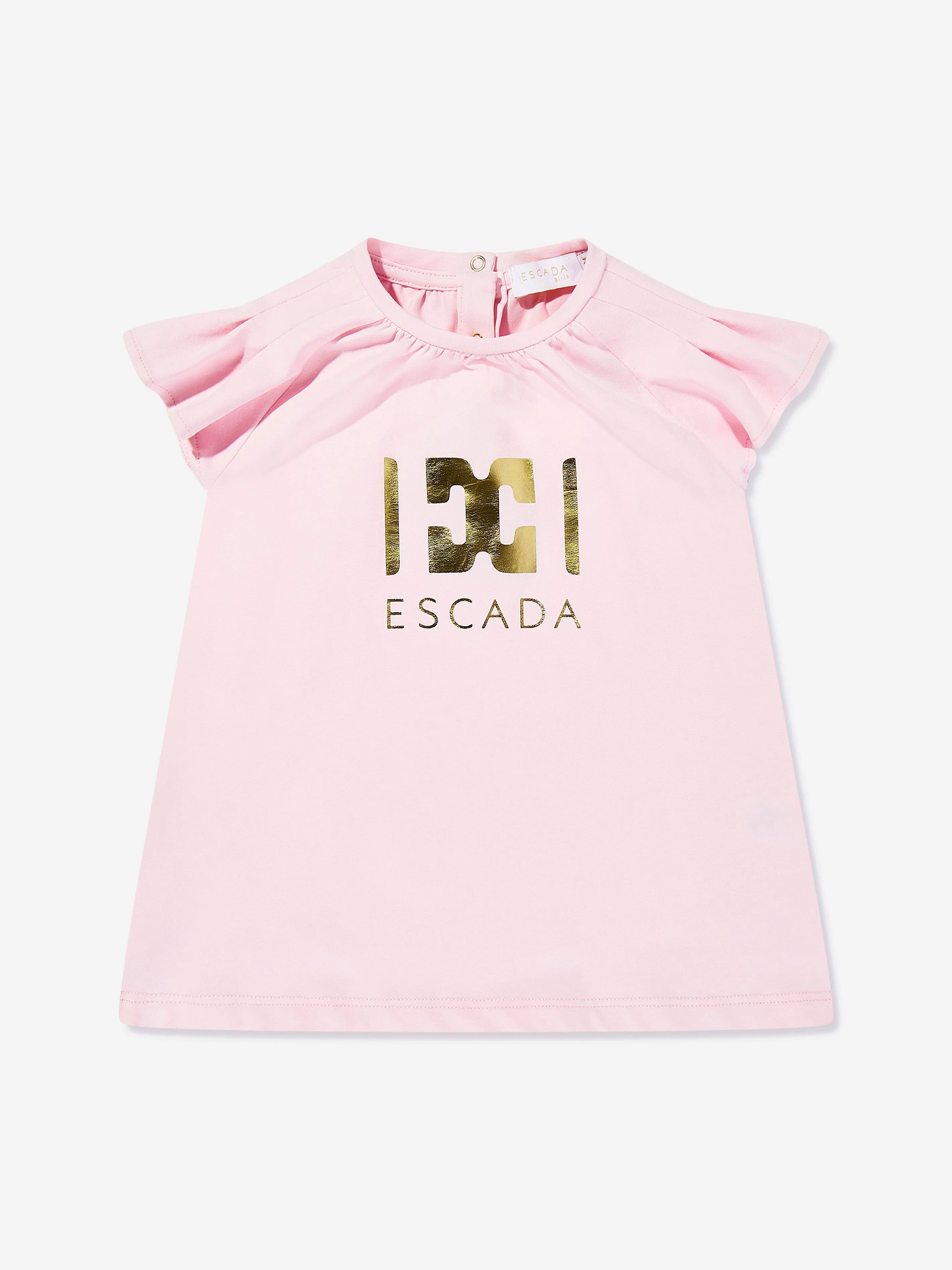 Rosa Kleid mit Logo-Print für Baby-Mädchen