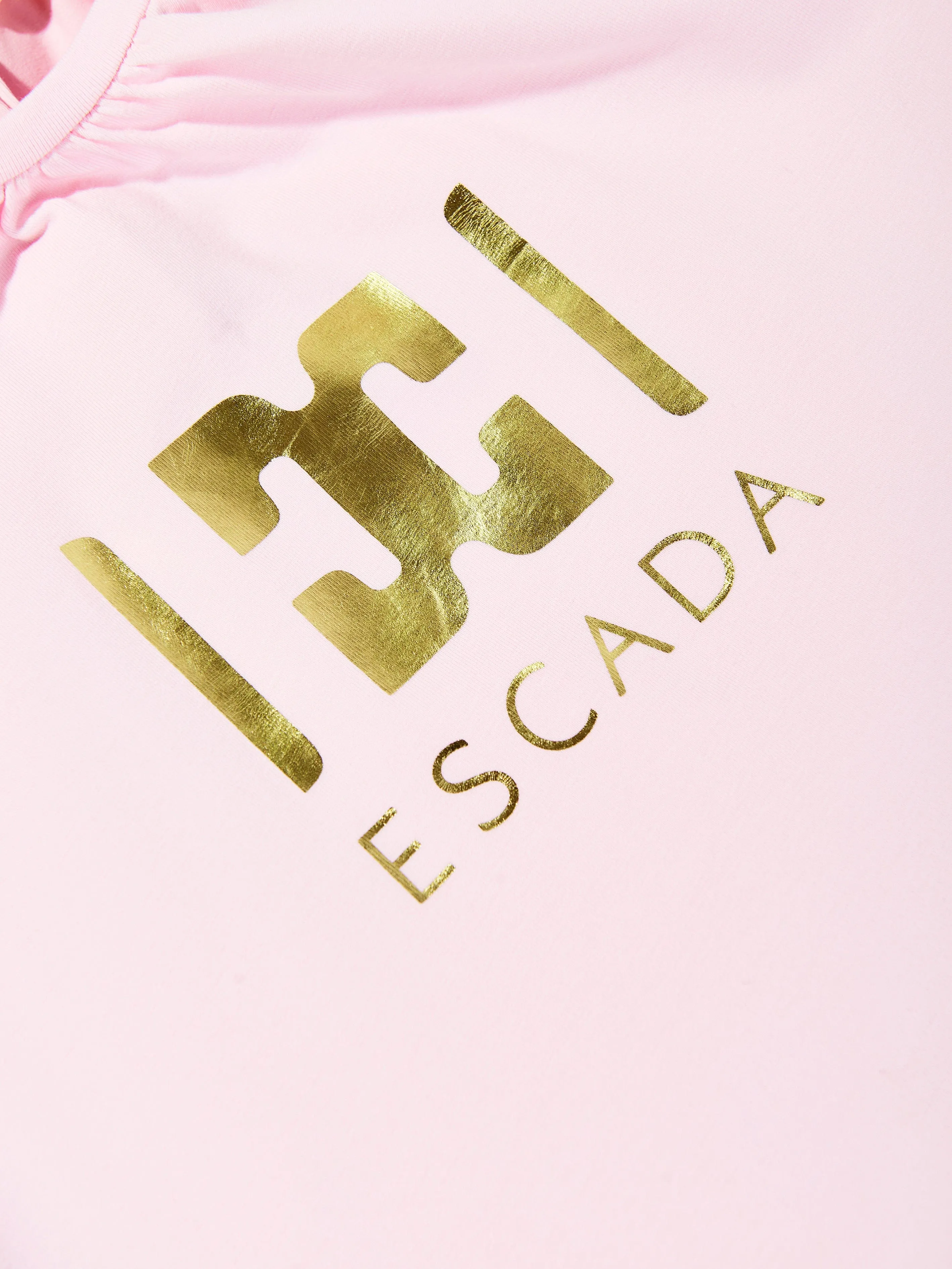 Rosa Kleid mit Logo-Print für Baby-Mädchen