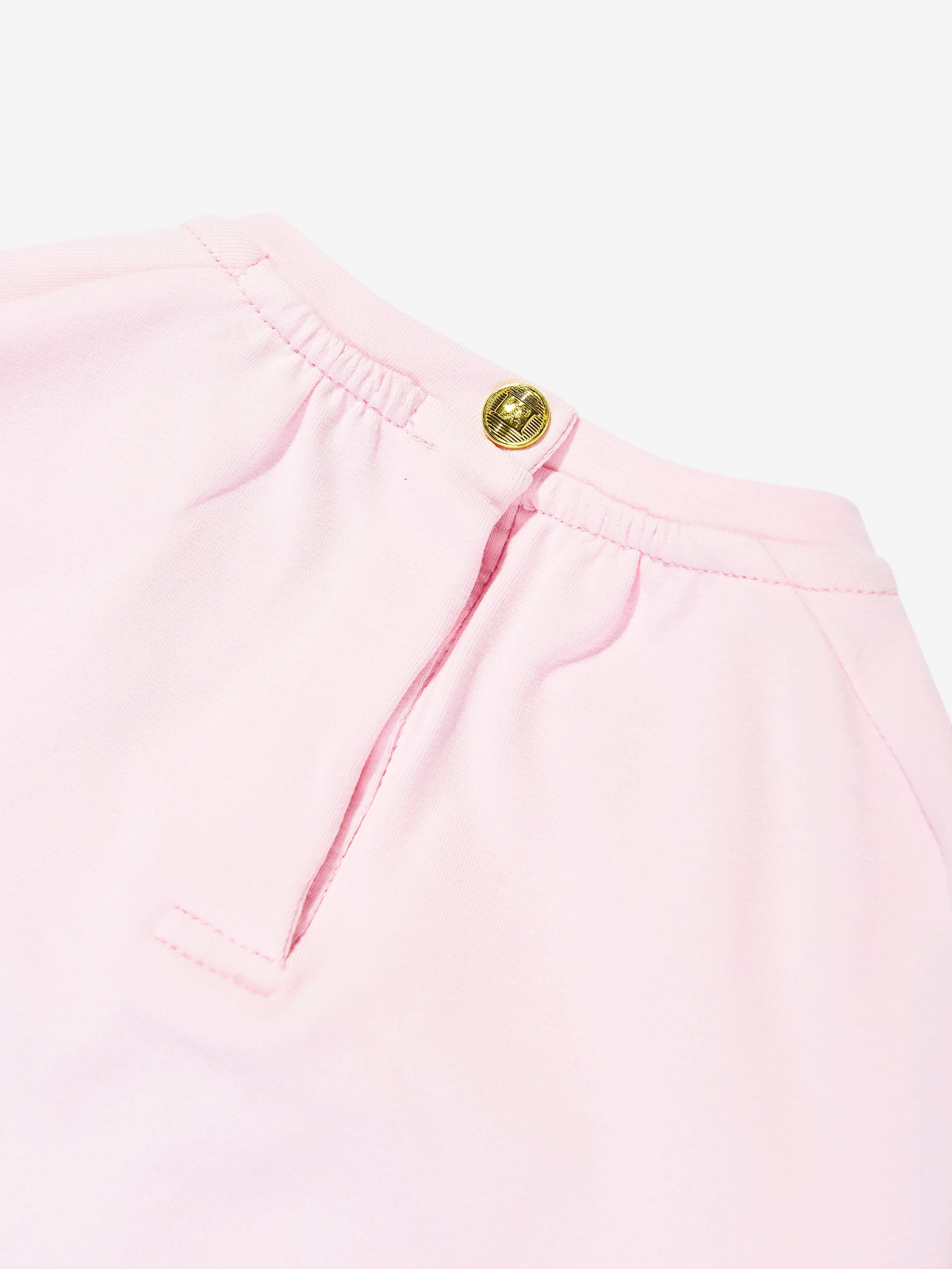 Rosa Kleid mit Logo-Print für Baby-Mädchen