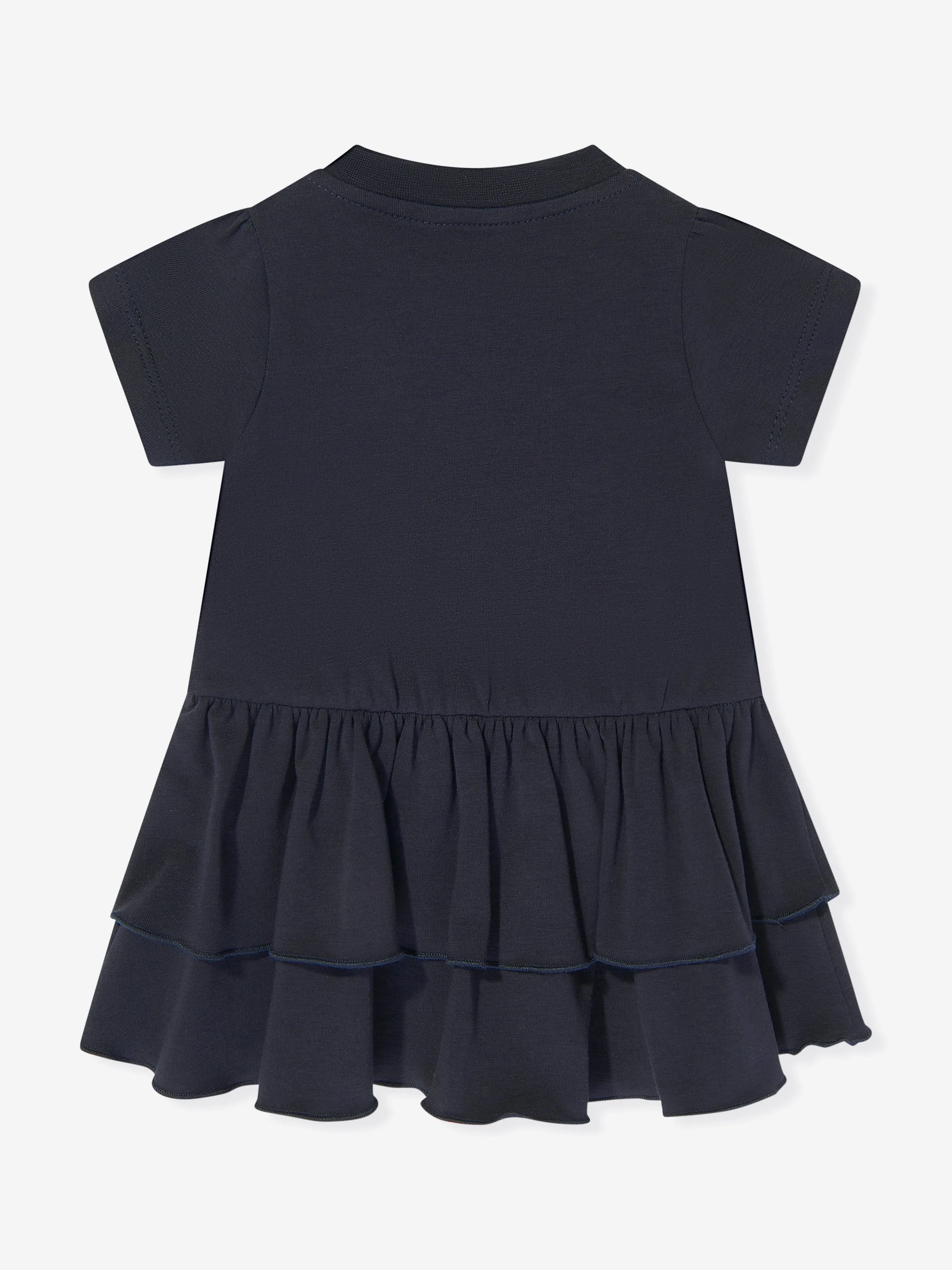 Baby Girls Logo Rüschenkleid in Marineblau
