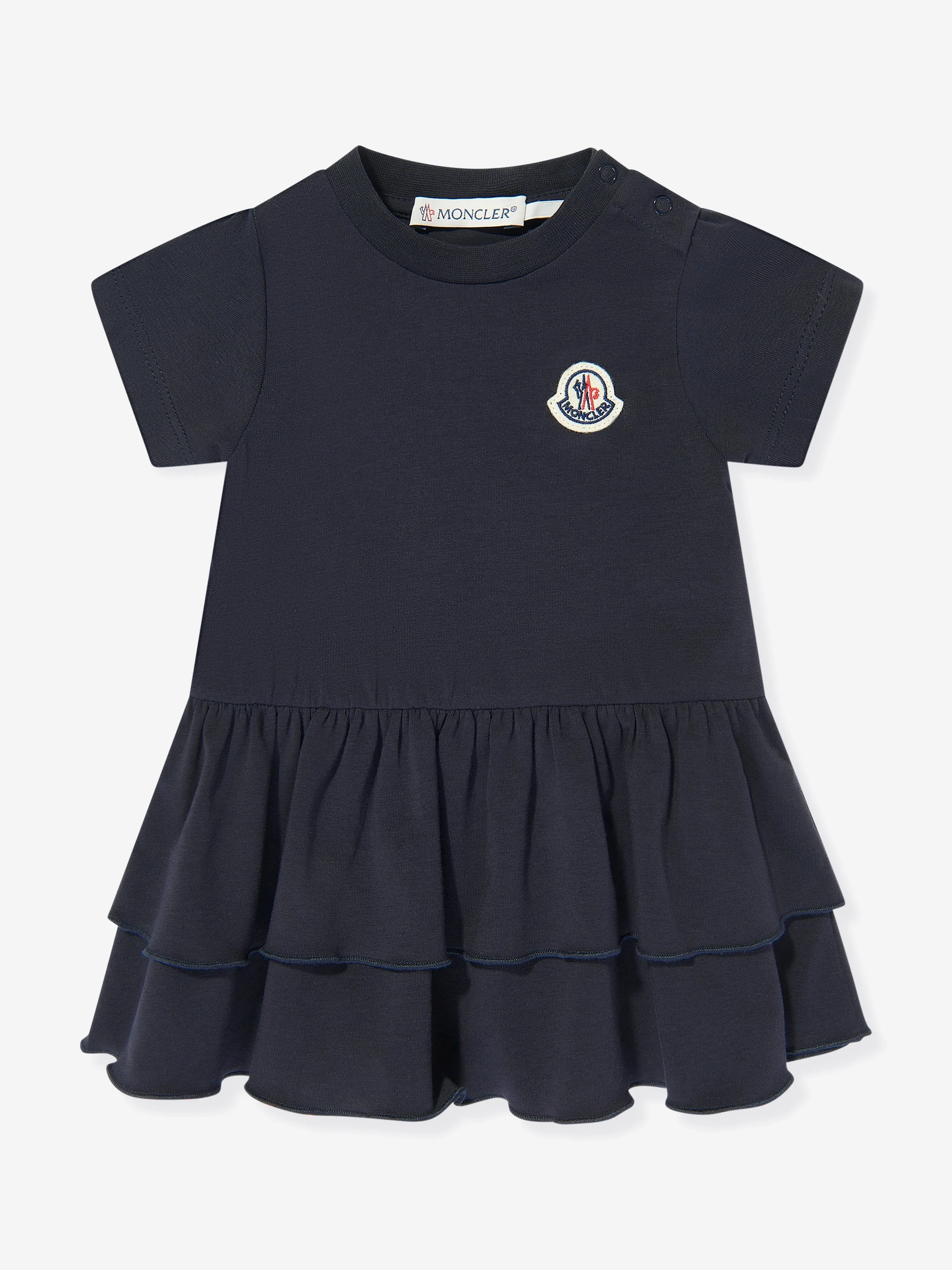 Baby Girls Logo Rüschenkleid in Marineblau