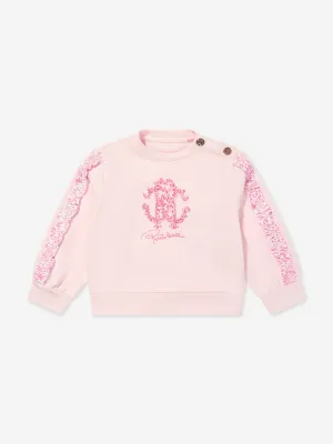 Rosa Sweatshirt mit Logo für Baby-Mädchen