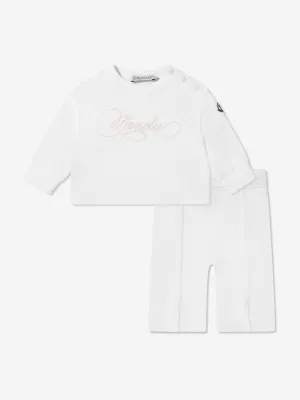 Baby Girls Logo Tracksuit in Elfenbein