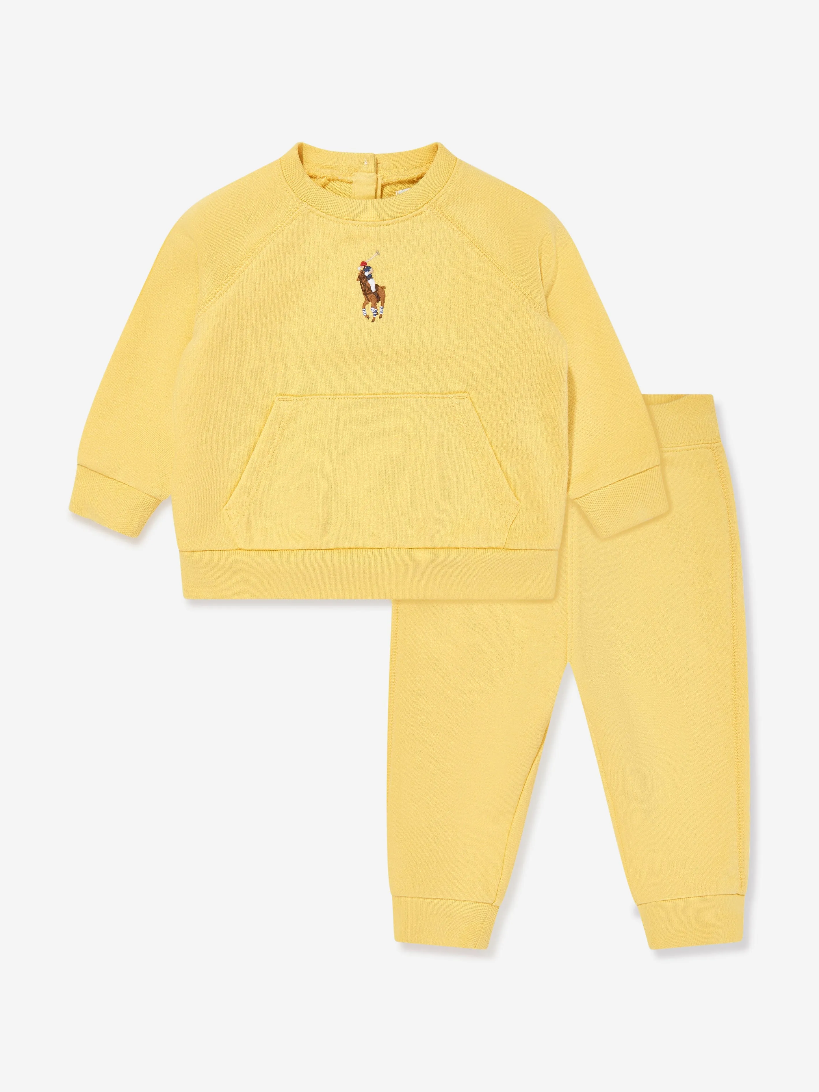 Baby Girls Logo Jogginganzug in Gelb