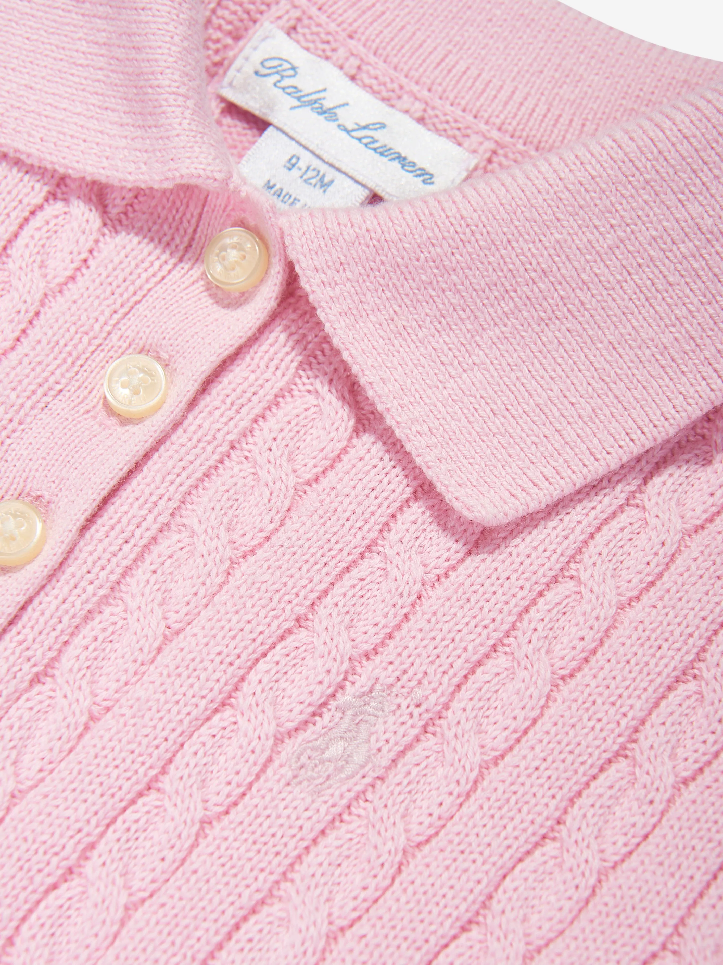 Rosa Mini-Strickkleid für Baby-Mädchen